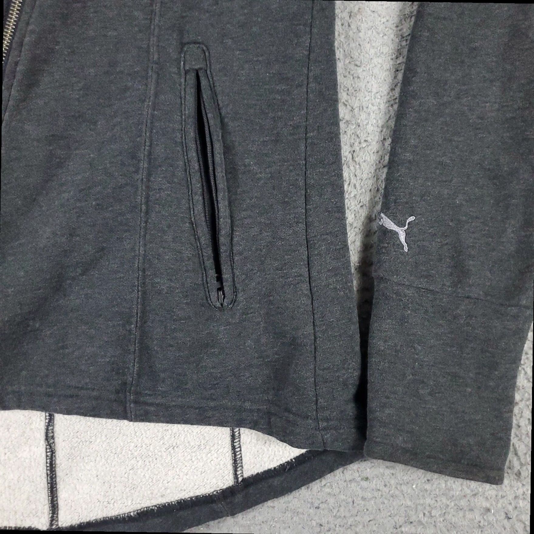 Puma PUMA Ladies Gray Full Zip Up Hoodie Sweatshirt Small Size S / US 4 / IT 40 - 4 Thumbnail