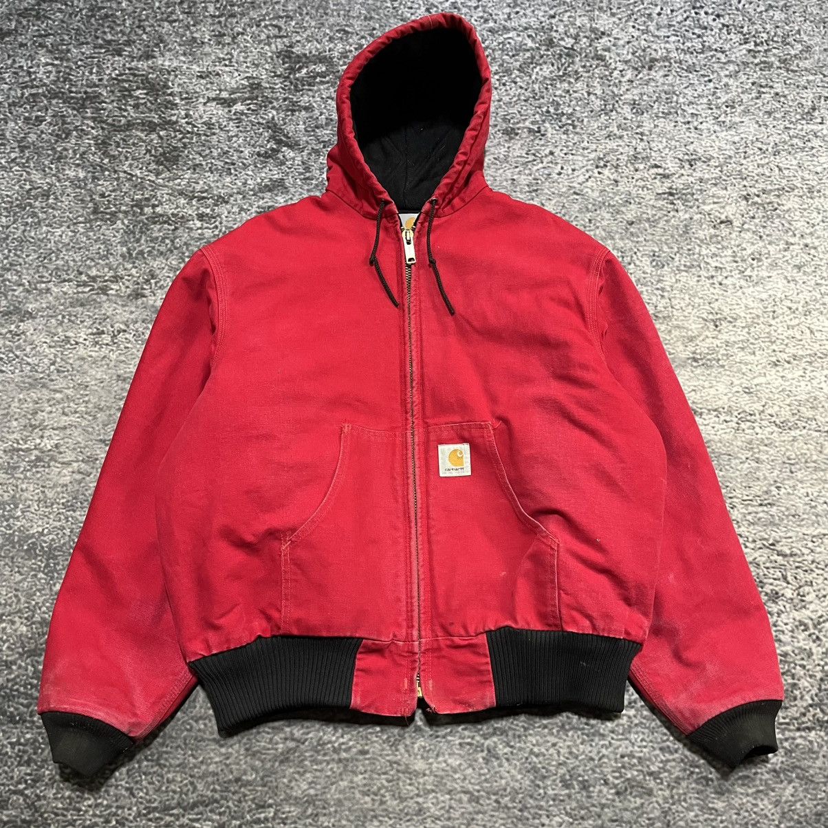 Carhartt Vintage Carhartt Jacket Thermal Lined Workwear Red XL Size US XL / EU 56 / 4 - 3 Thumbnail