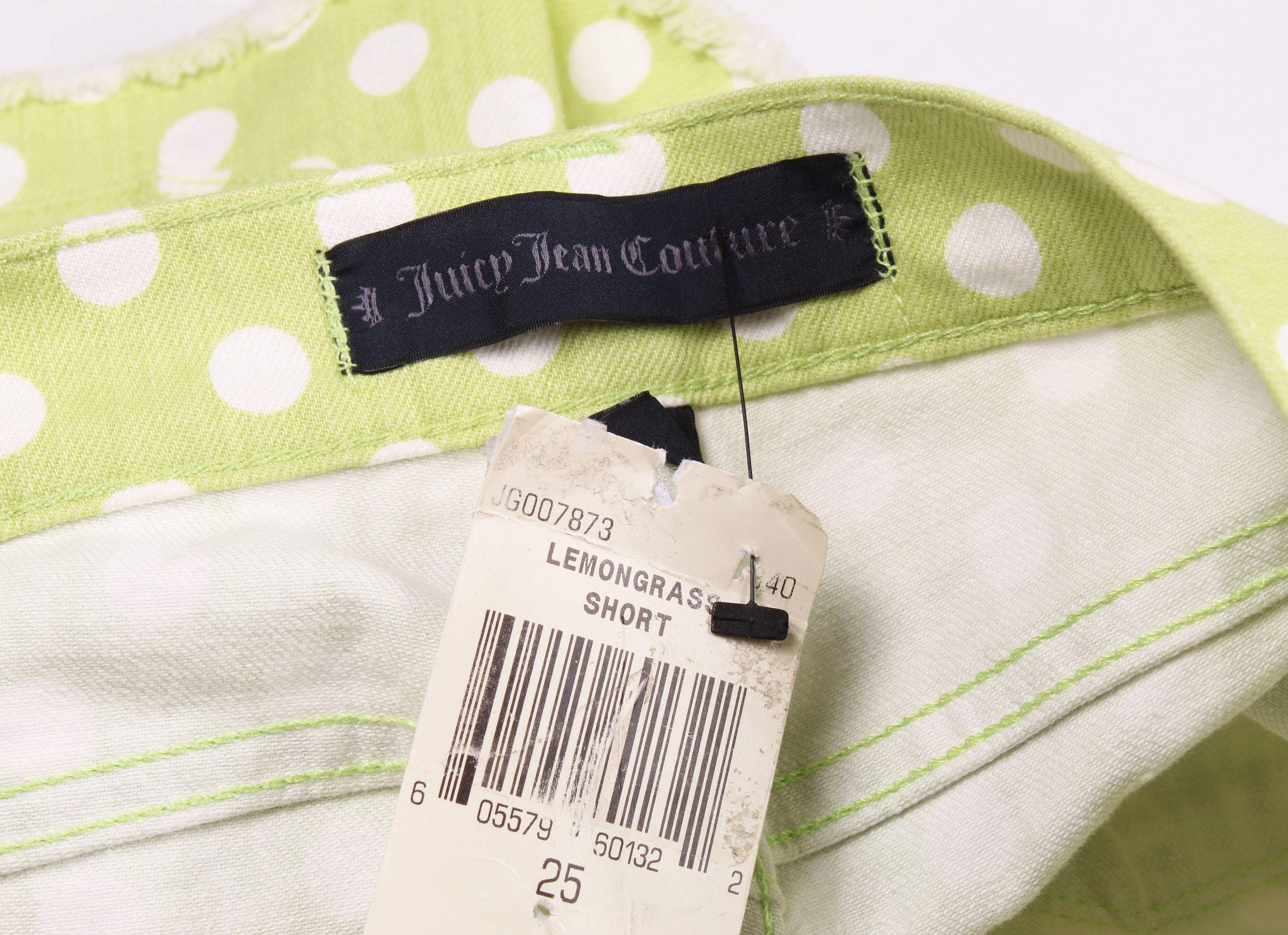 Juicy Couture × Vintage Juicy Couture Vintage Y2K Polka Dot Lemongrass Shorts Size 28" / US 6 / IT 42 - 5 Thumbnail
