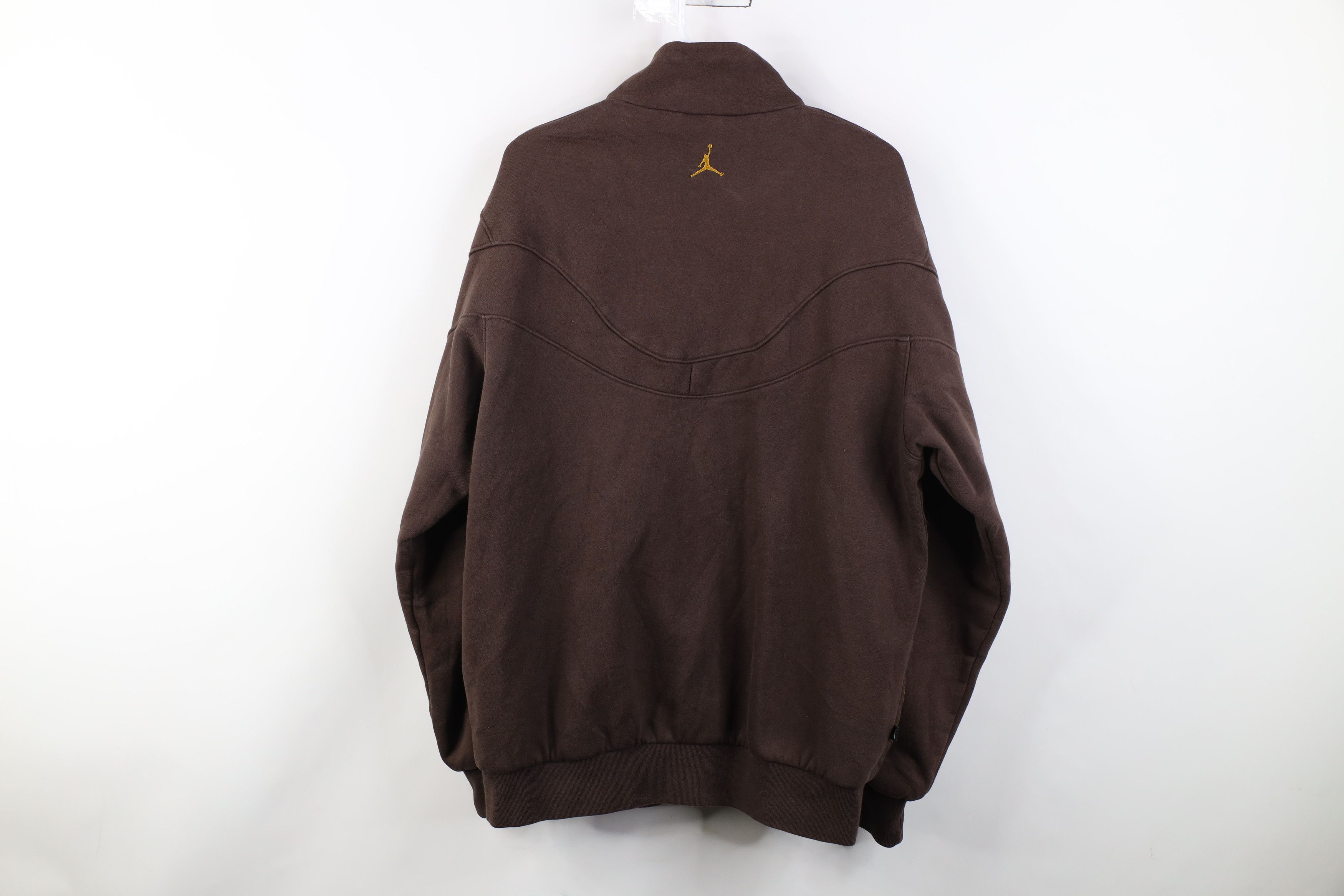 Nike Vintage Nike Air Jordan Heavyweight Bomber Jacket Brown Size US XL / EU 56 / 4 - 16 Thumbnail