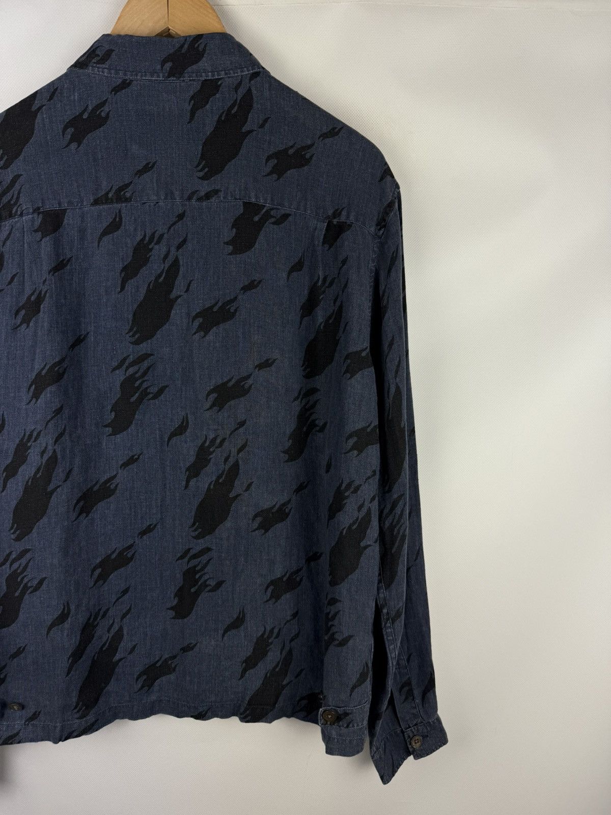 Our Legacy Our Legacy Men’s Full Zip Patterned Linen Overshirt Jacket Size US L / EU 52-54 / 3 - 12 Thumbnail
