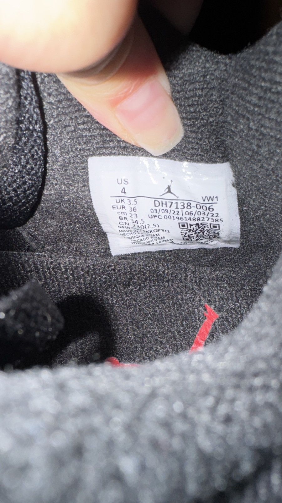 Jordan Brand Black Canvas Jordan 4s ‘2022’ Size US 5.5 / IT 35.5 - 10 Thumbnail