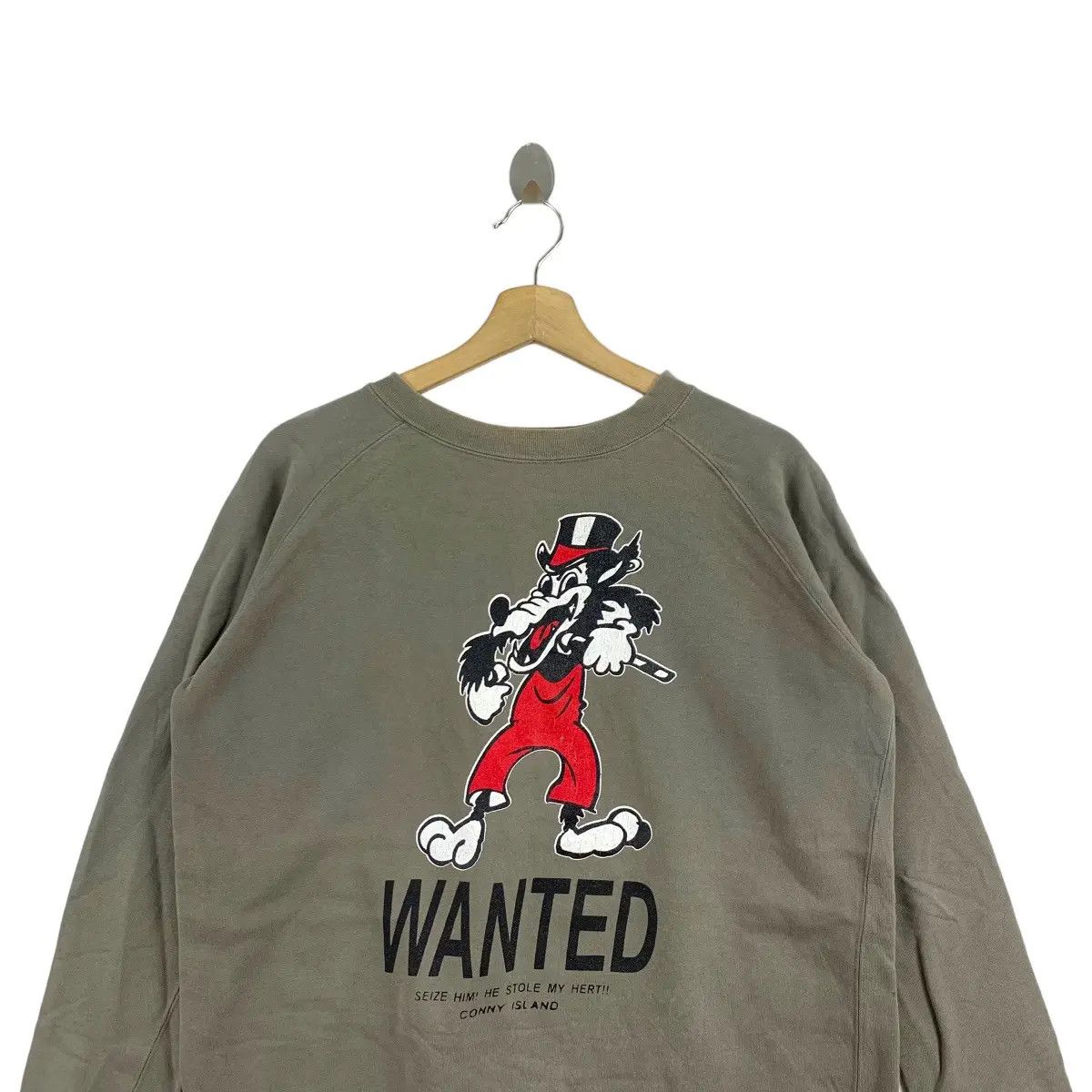 Vintage Vintage 90’ BIG BAD WOLF Zeke Disney Character Sweatshirt Size L / US 10 / IT 46 - 2 Thumbnail