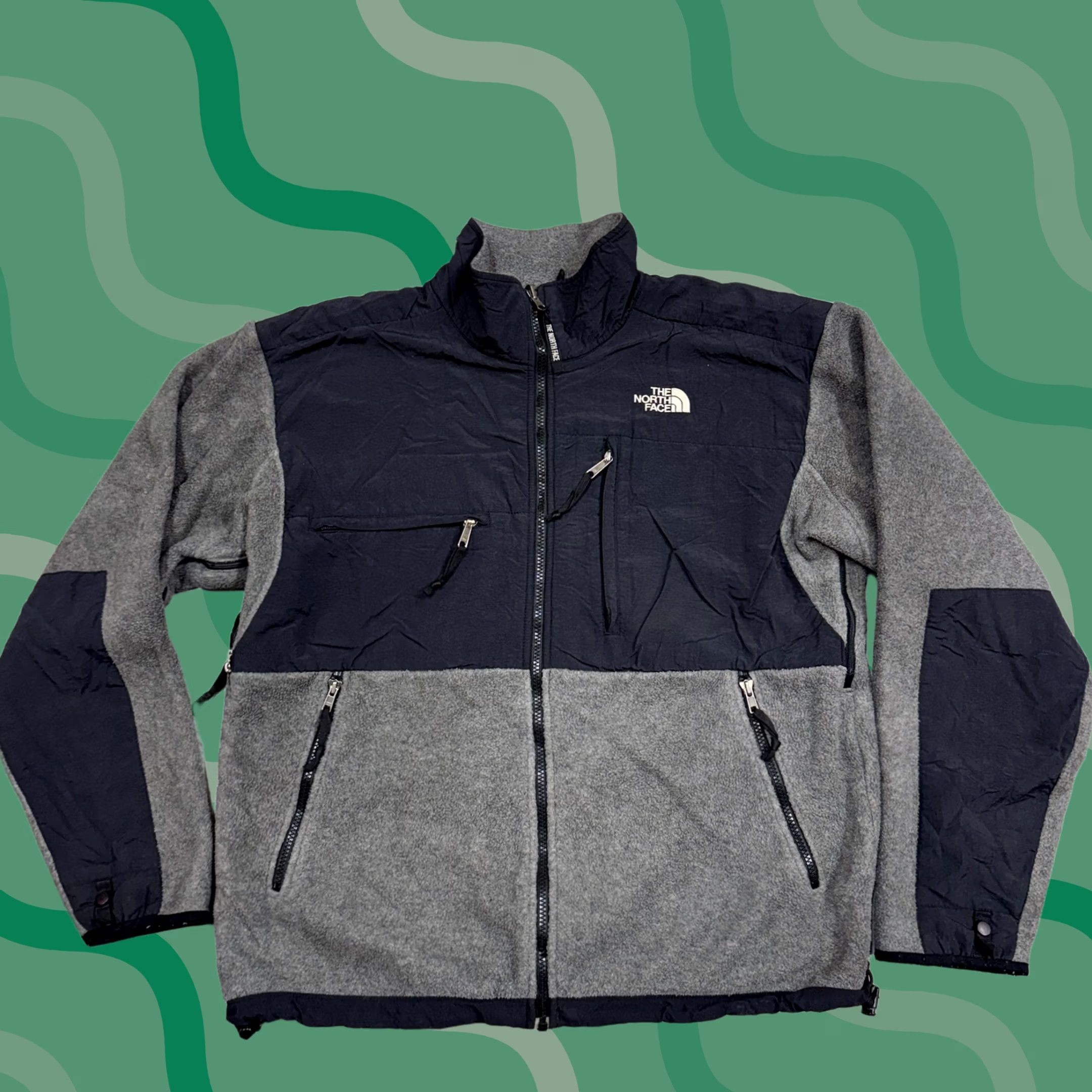 The North Face The North Face Jacket Mens L Gray Black Fleece Full Zip Outdoor Windbreaker Outdoor Size US L / EU 52-54 / 3 - 1 Thumbnail