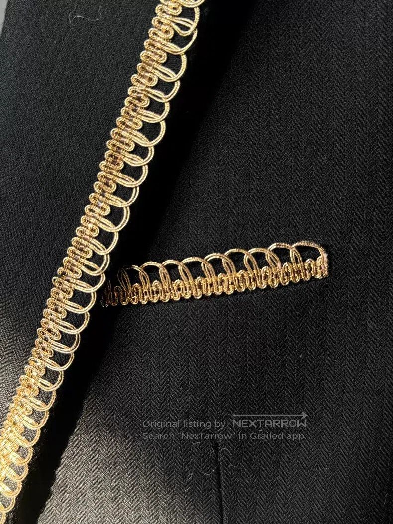 Saint Laurent Paris Saint Laurent Paris Palace Embroidered Gold Trim Wool Suit Size XS / US 0-2 / IT 36-38 - 3 Thumbnail