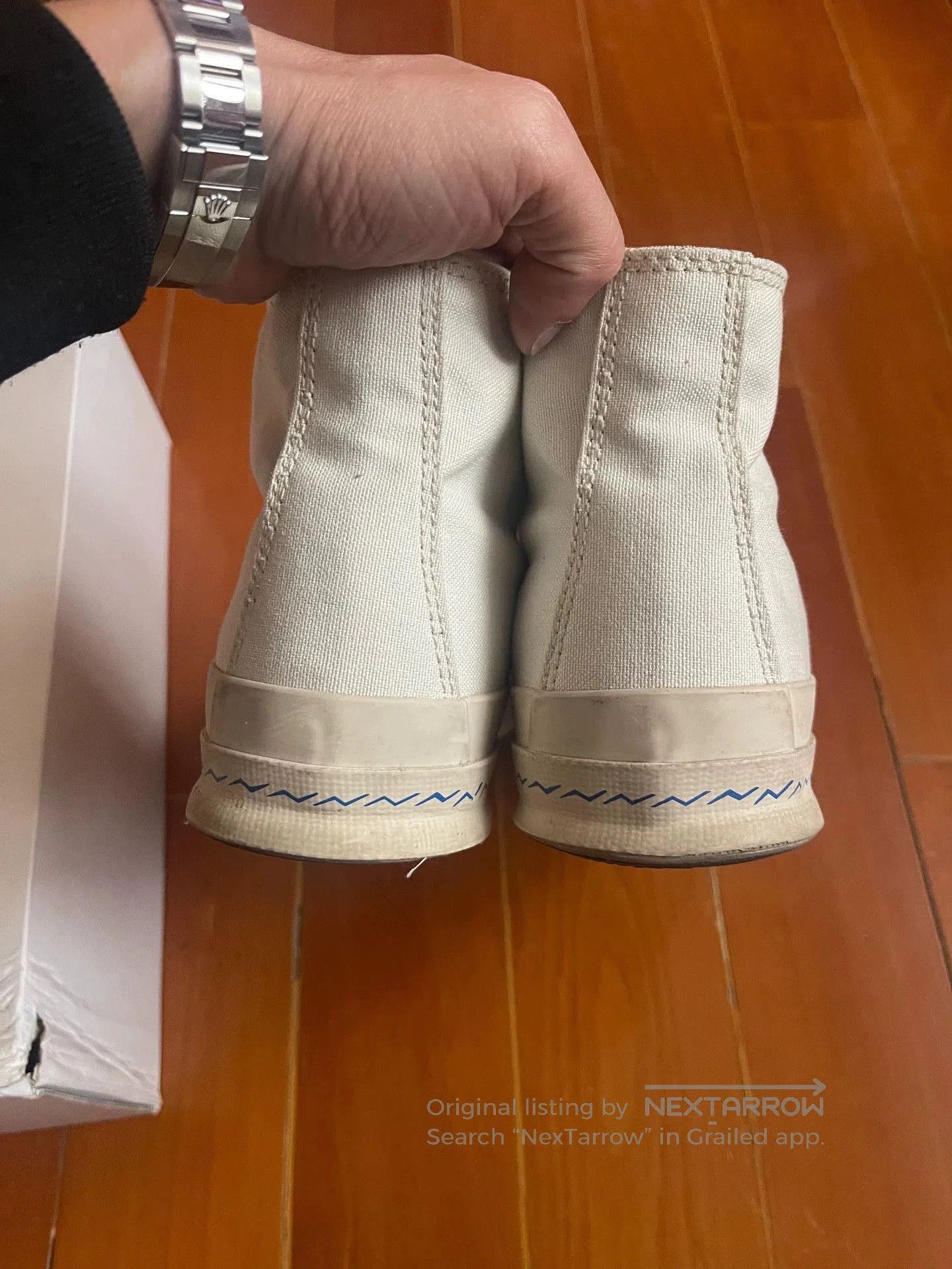 Visvim Beige High-Top Sneakers Size 8. Size US 8 / EU 41 - 6 Thumbnail