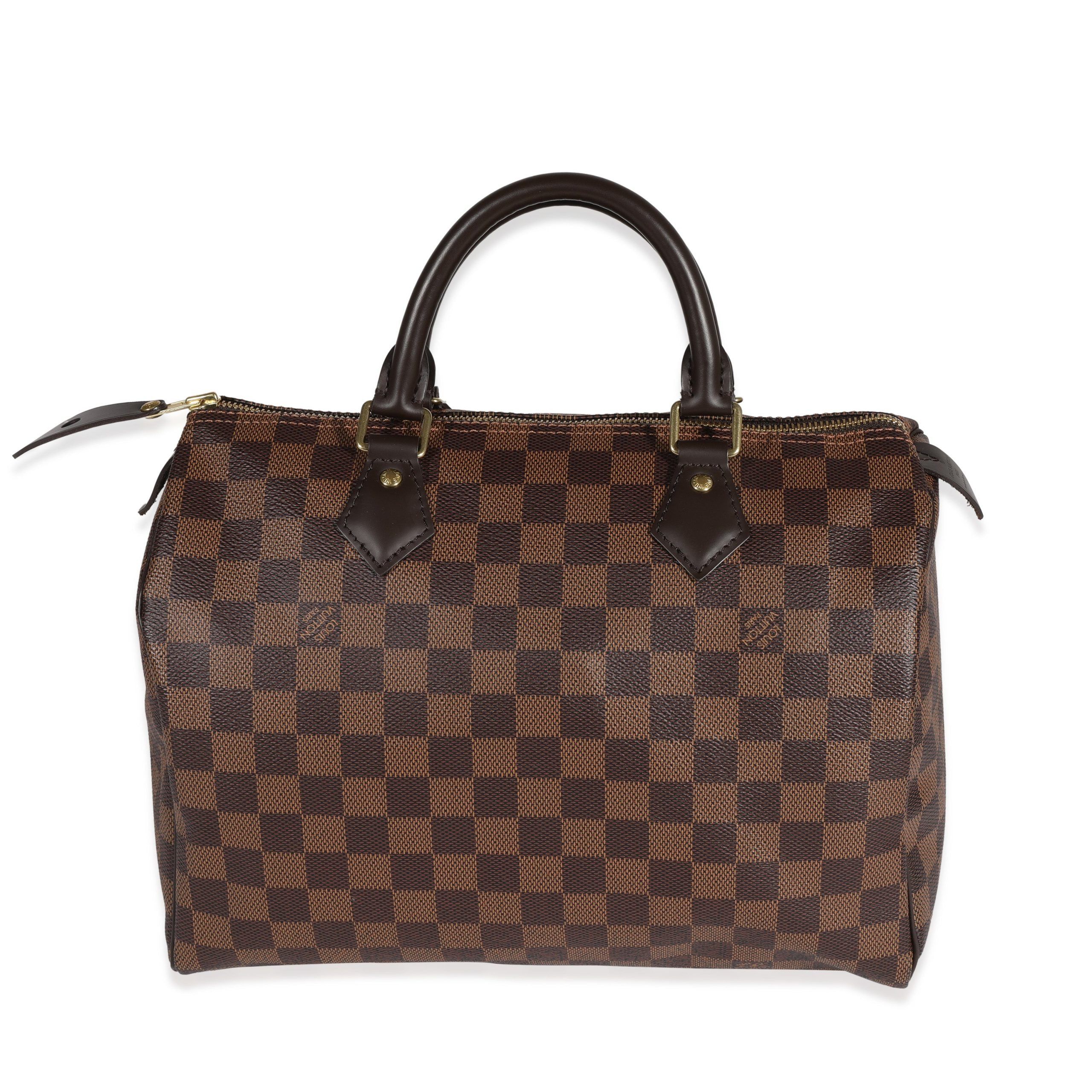 image of Louis Vuitton Damier Ebene Speedy 30 in Brown, Women's