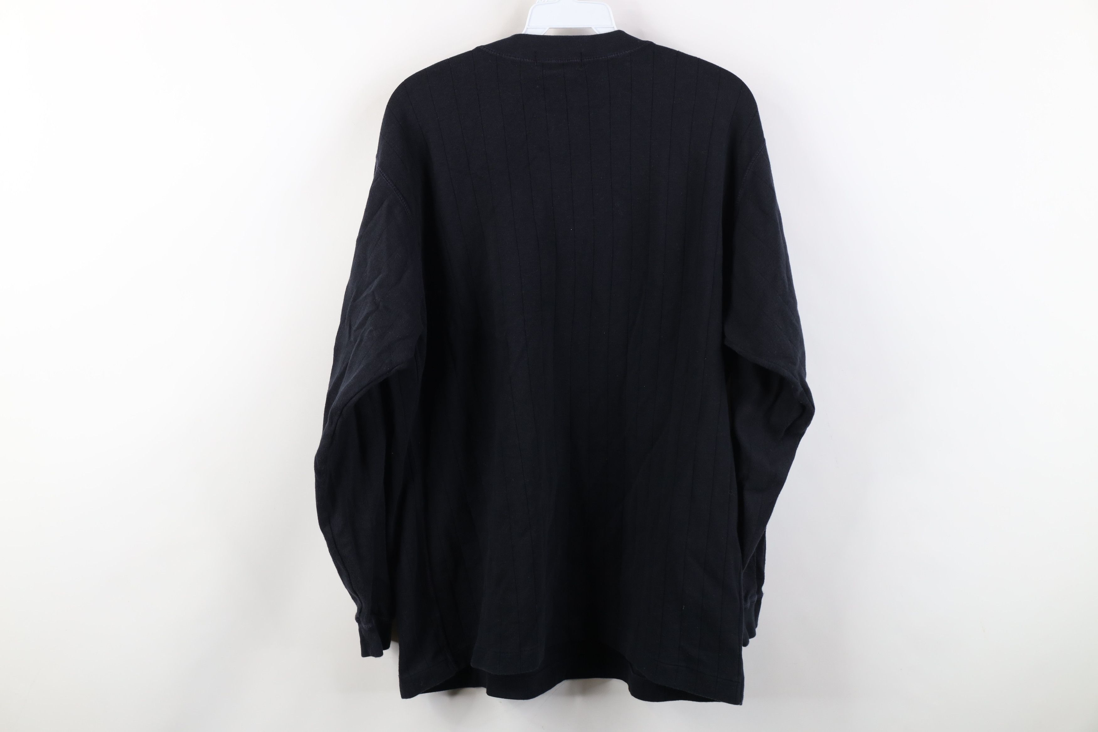Vintage Vintage 90s Streetwear Ribbed Long Sleeve Henley T-Shirt Size US M / EU 48-50 / 2 - 10 Thumbnail