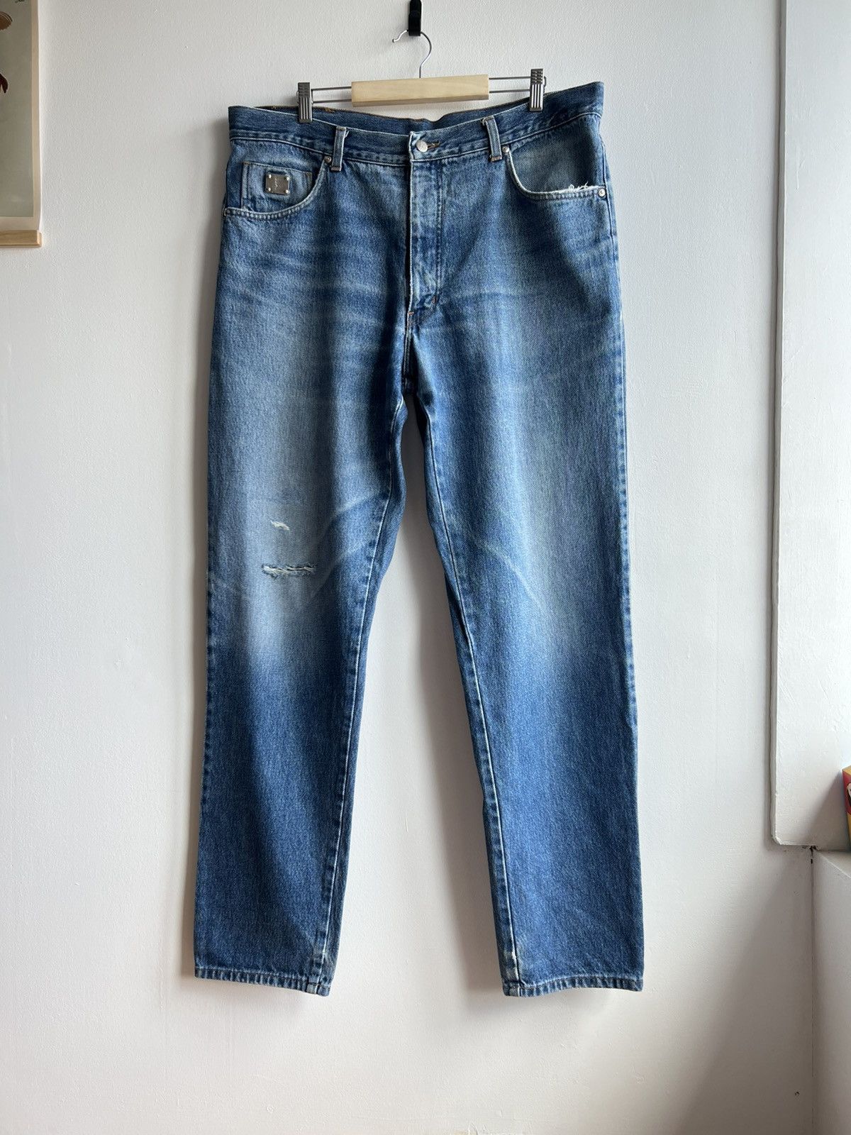 Yves Saint Laurent Vintage Yves Saint Laurent YSL Mens Blue Denim Jeans Pants Size US 38 / EU 54 - 2 Thumbnail