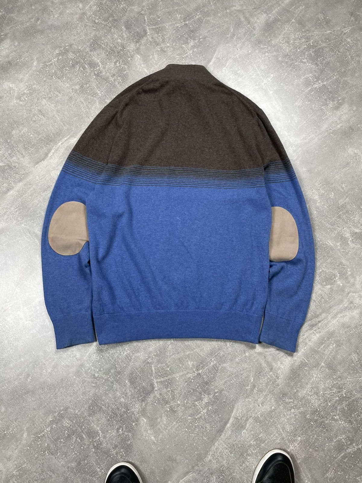 Bogner Bogner Zip Wool Blue Crew Neck Cardigan Sweater Size US XL / EU 56 / 4 - 5 Thumbnail