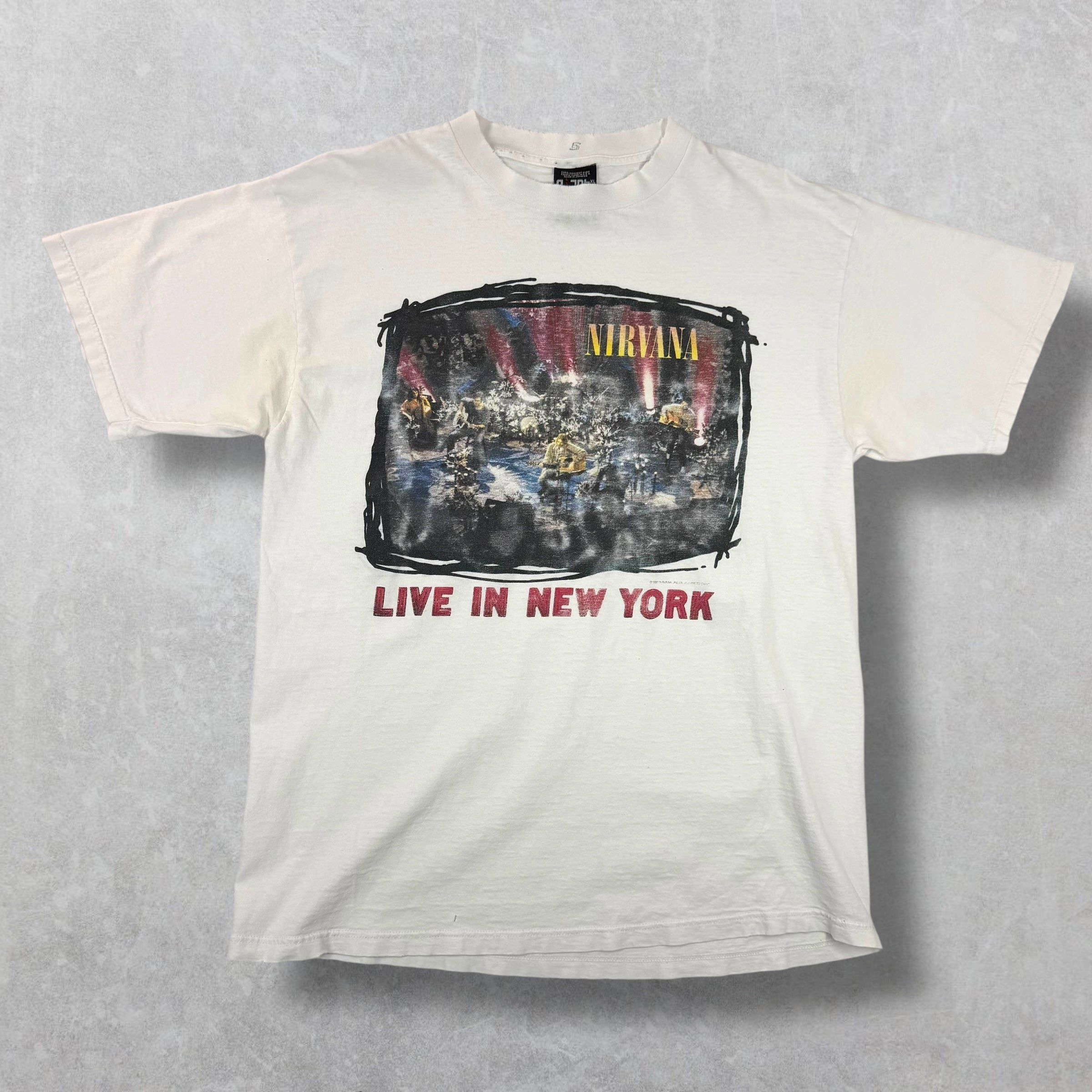 Nirvana Vintage 1995 Nirvana Live in New York Tee XL Size US XL / EU 56 / 4 - 1 Thumbnail