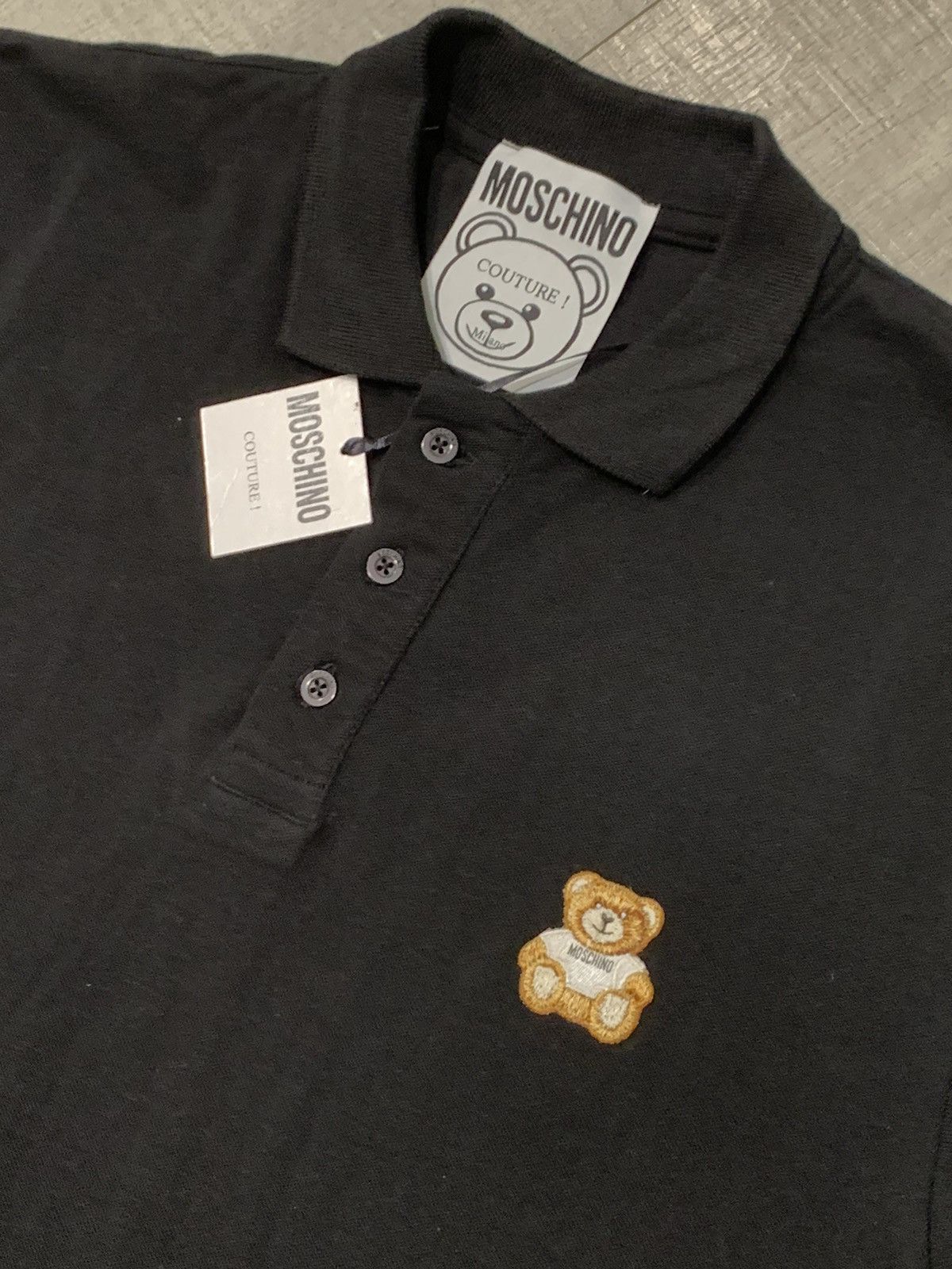 Moschino RARE* New Moschino Couture Teddy Bear Embroidered Polo Shirt Size US M / EU 48-50 / 2 - 2 Thumbnail