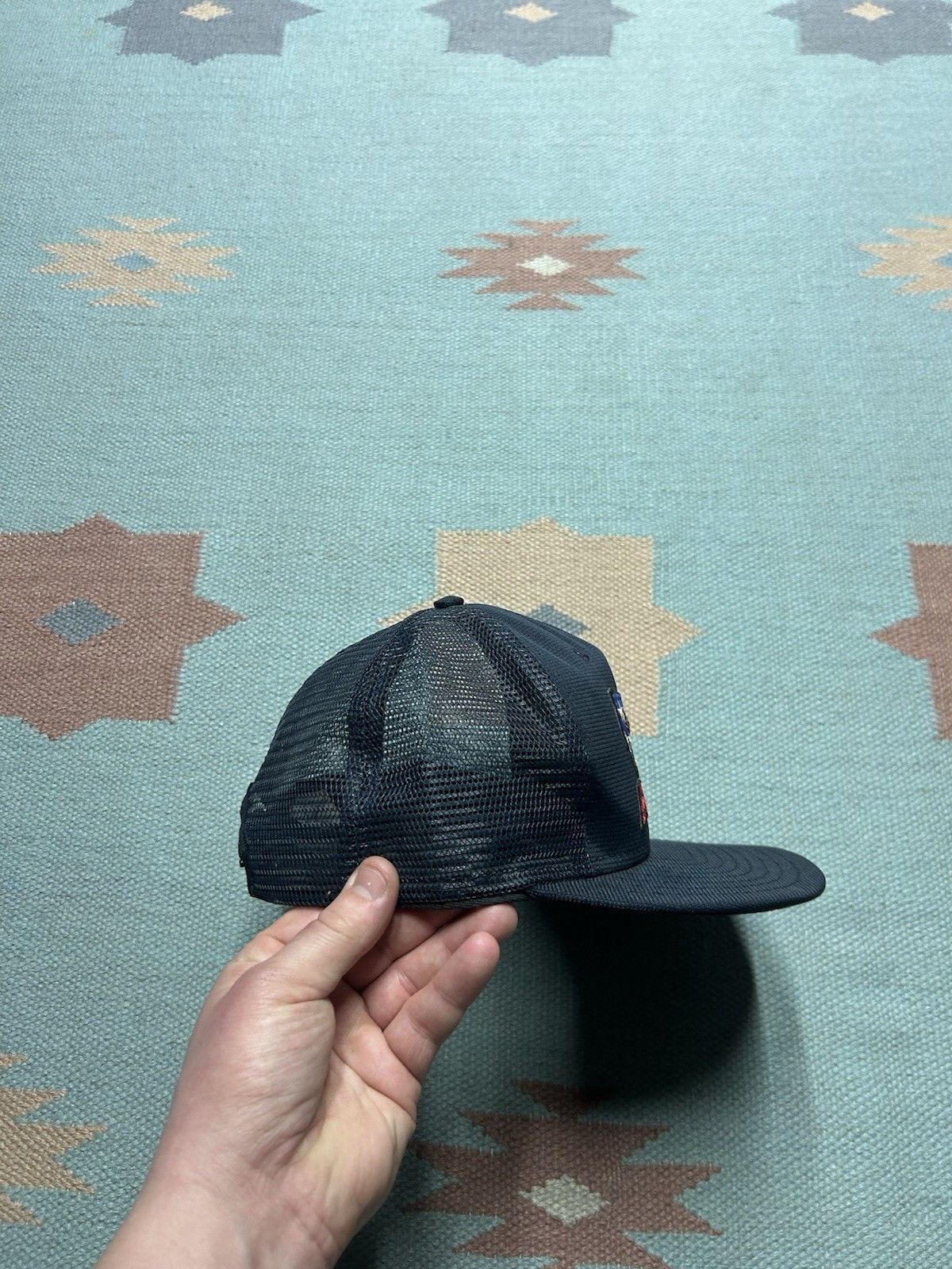 Vintage Vtg 80s trucker hat mesh snap on tools Eagle navy made n USA Size ONE SIZE - 8 Thumbnail