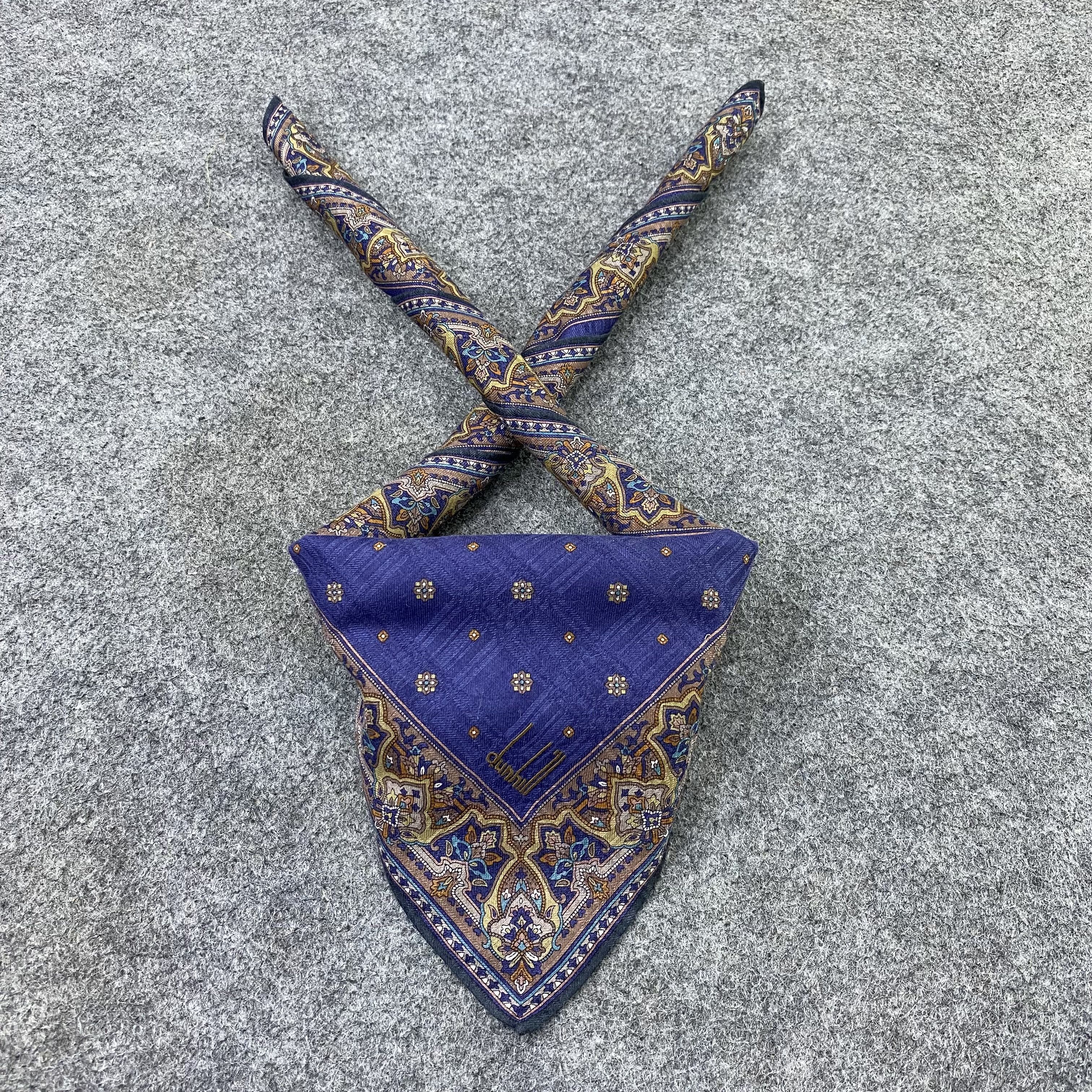 Alfred Dunhill Dunhill Handkerchief Neckerchief Bandana-B1653 Size ONE SIZE - 2 Thumbnail