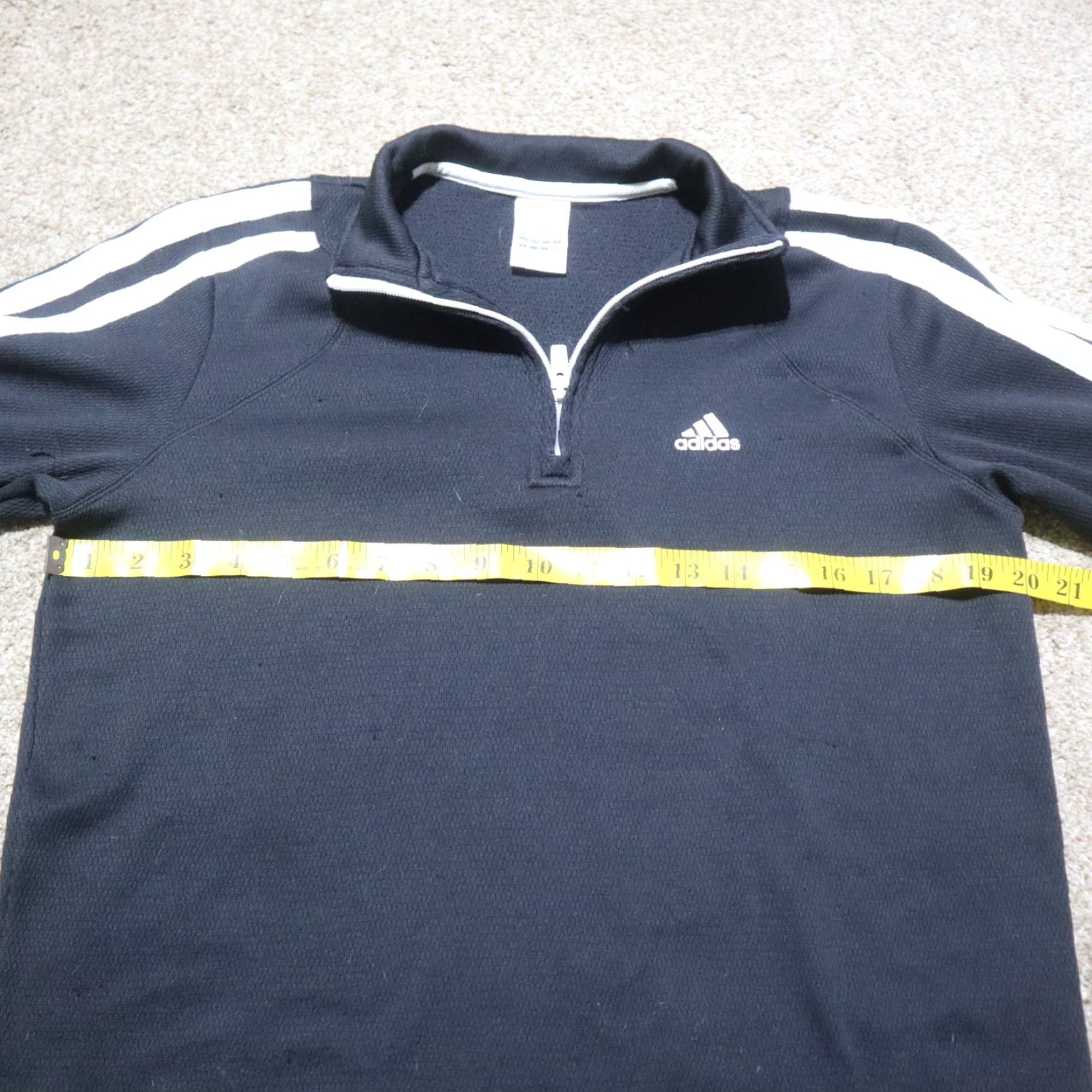 Adidas Adidas Sweater Shirt Mens XL Black White Stripe 1/4 Zippered Track Multicolor Pullover Size US XL / EU 56 / 4 - 4 Thumbnail