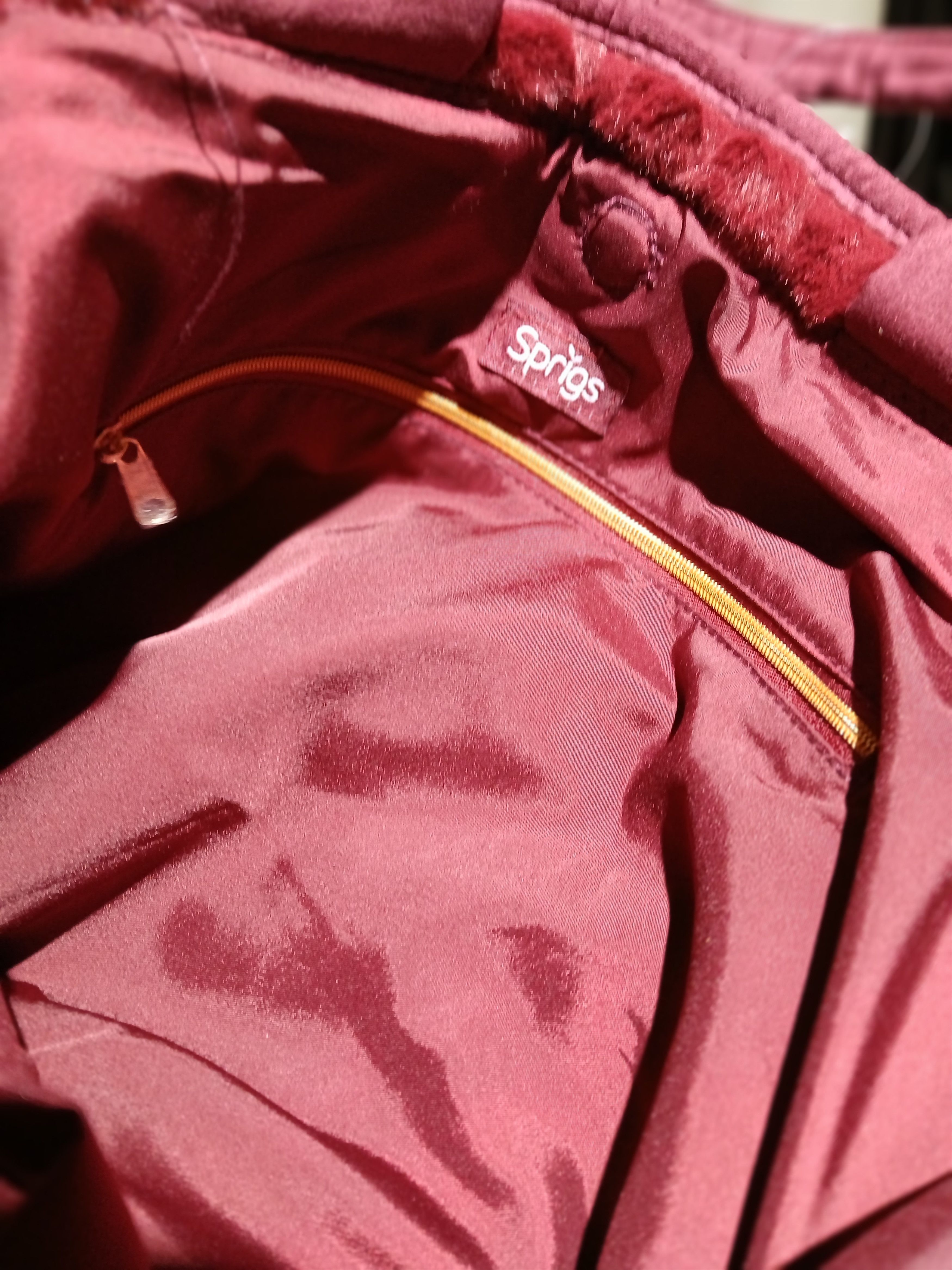 Other Sprig velvet plush red/burgundy tote bag Size ONE SIZE - 5 Thumbnail