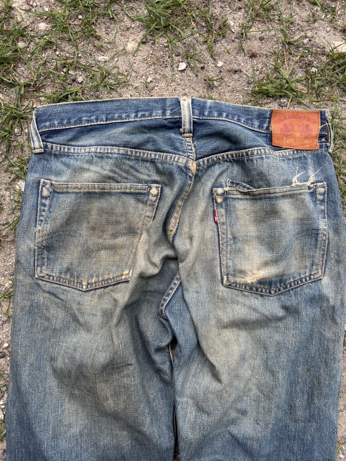 Full Count & Co. Distressed Full Count Selvedge Jeans Size US 32 / EU 48 - 3 Thumbnail