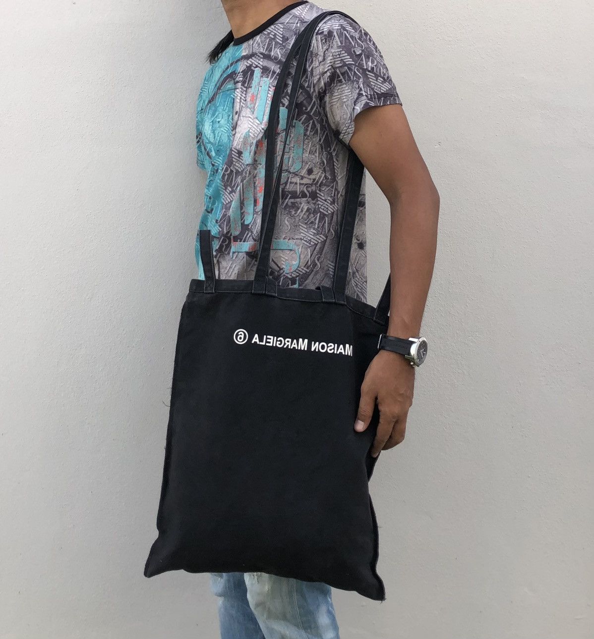 Maison Margiela MAISON MARGIELA MM6 Logo Canvas Tote Bag Three Way Size ONE SIZE - 8 Thumbnail