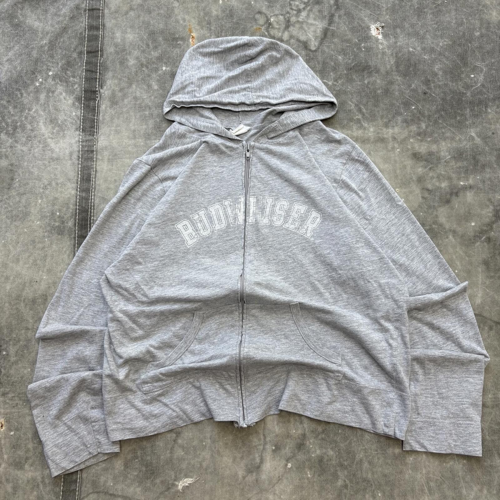 Budweiser Vintage Y2K Budweiser Beer Alcohol Grunge Full Zip Hoodie Size XL / US 12-14 / IT 48-50 - 1 Thumbnail