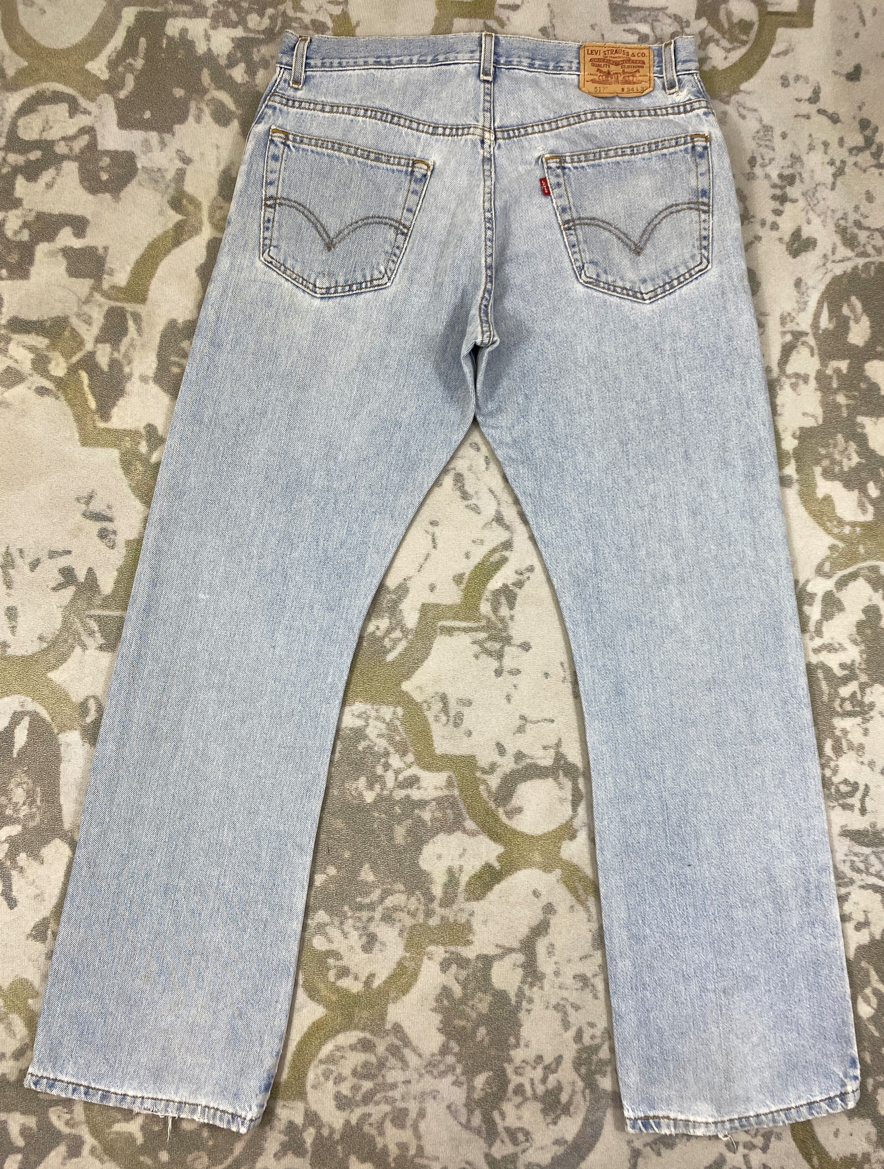 Levi's Vintage Levi's 517 Light Blue Wash Flare 34x33 Denim-JN1814 Size US 34 / EU 50 - 2 Thumbnail