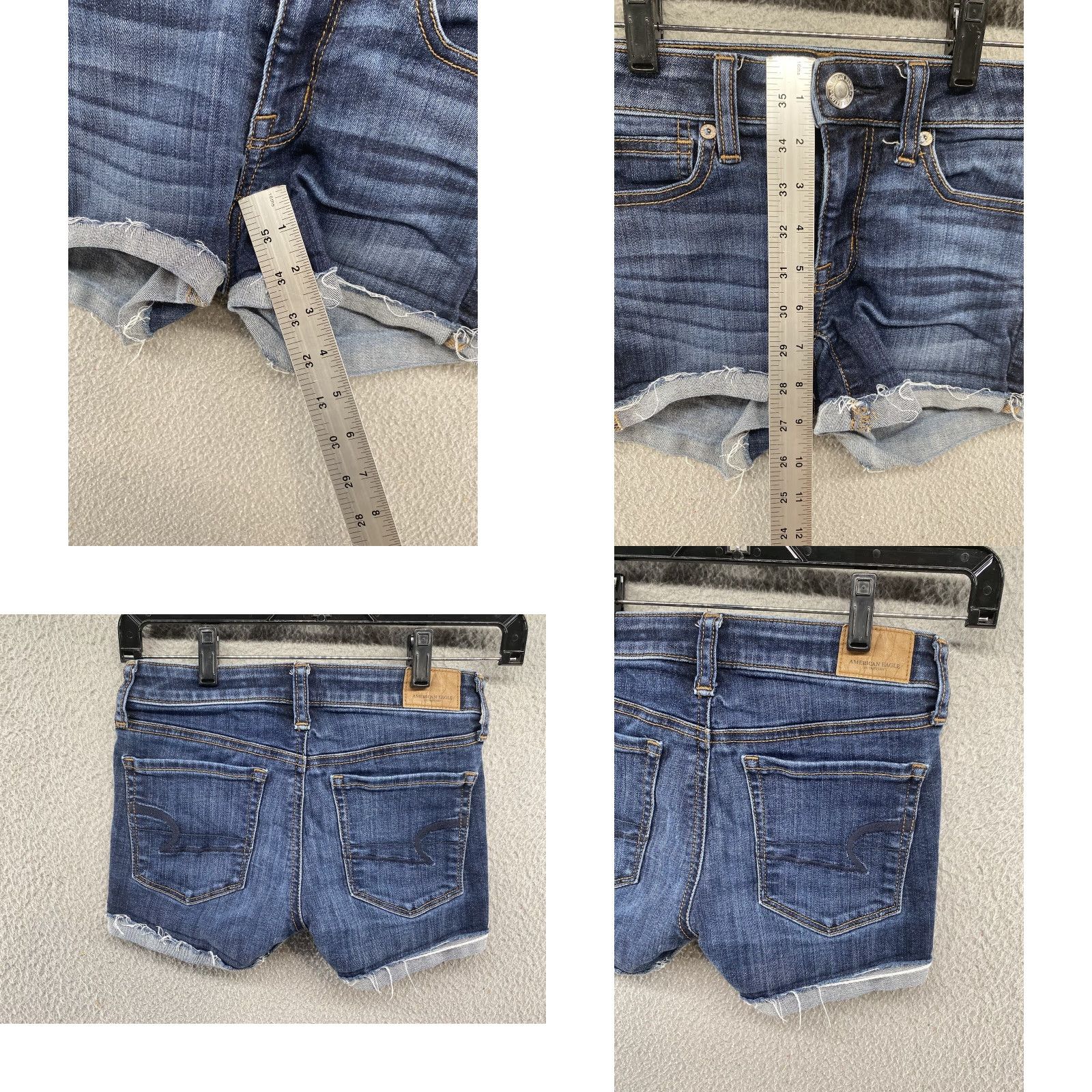 American Eagle Outfitters American Eagle Outfitters Jeans Shorts Super Stretch Shortie Cuff Women’s Size 00 Denim Blue Casual Shorts Size 24" / US 00 / IT 34 - 8 Thumbnail
