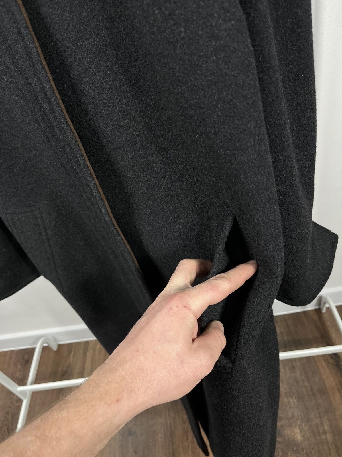 Other Women’s Wool Cashmere Long Coat Dark Grey Size UK 42 Size L / US 10 / IT 46 - 6 Thumbnail