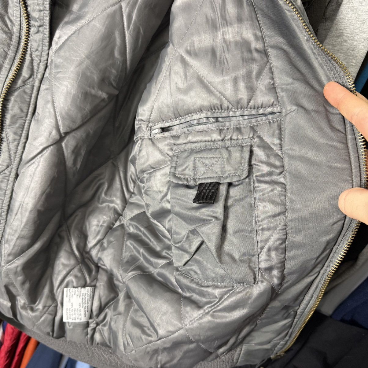 Japanese Brand × Vintage Vintage Silver Boxy Bomber Jacket Baggy Japan Flyers M1 Size US M / EU 48-50 / 2 - 5 Thumbnail