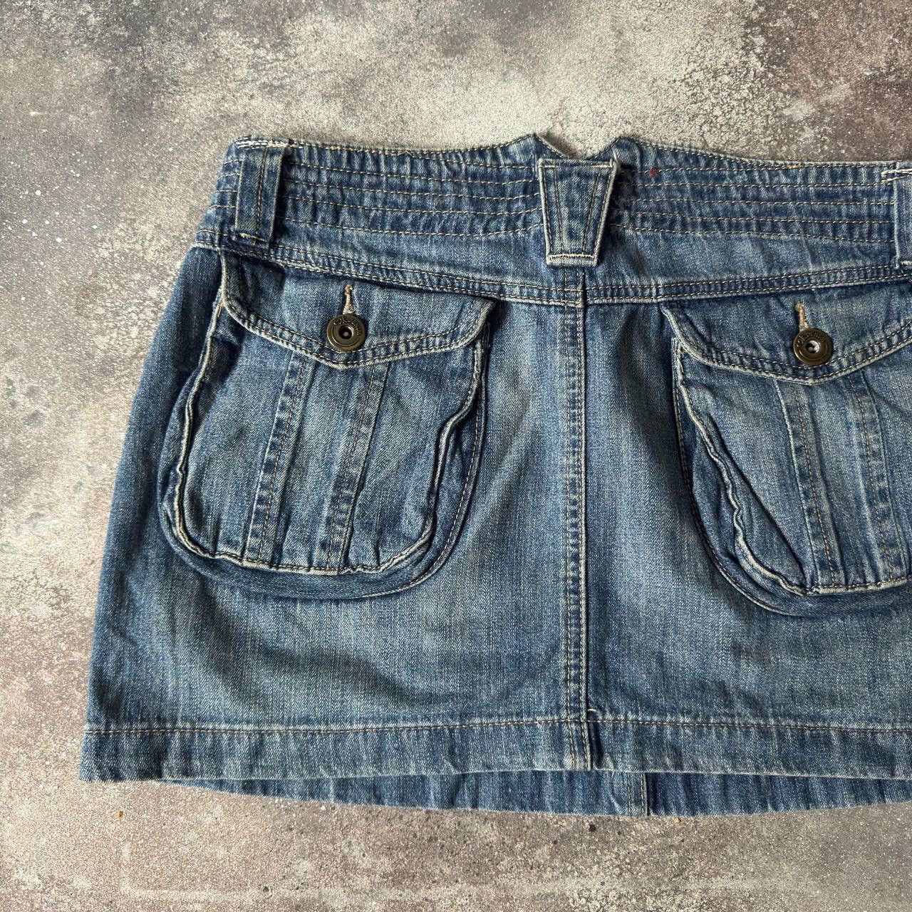 20471120 × Hysteric Glamour × Japanese Brand Amazing Multipocket Cargo Denim Mini Skirt Size 31" - 5 Thumbnail