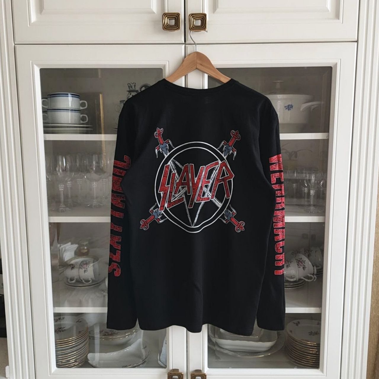 Band Tees Long sleeve Slayer - Slaytanic Wehrmacht - trash metal Size US L / EU 52-54 / 3 - 5 Thumbnail