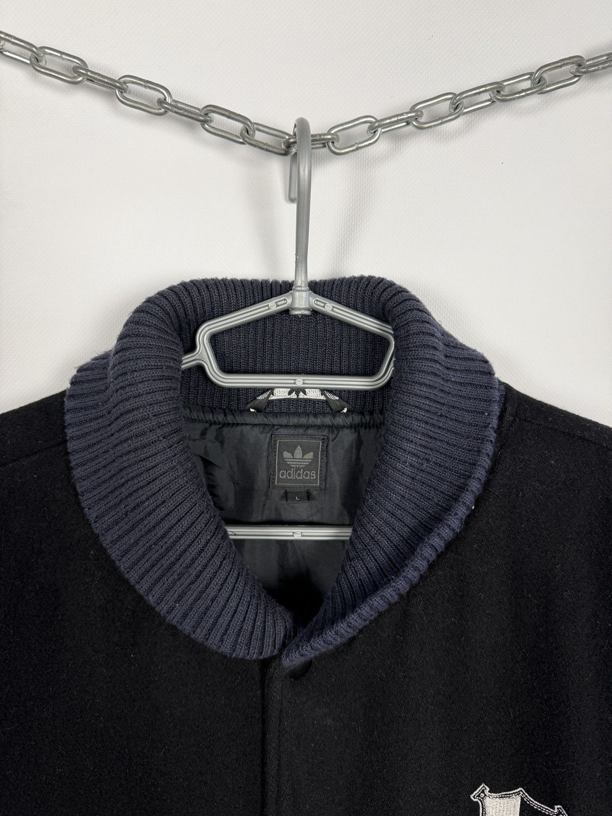 Adidas Adidas Originals Y2K Varsity Bomber Wool Jacket Snap Buttons Size US L / EU 52-54 / 3 - 10 Thumbnail