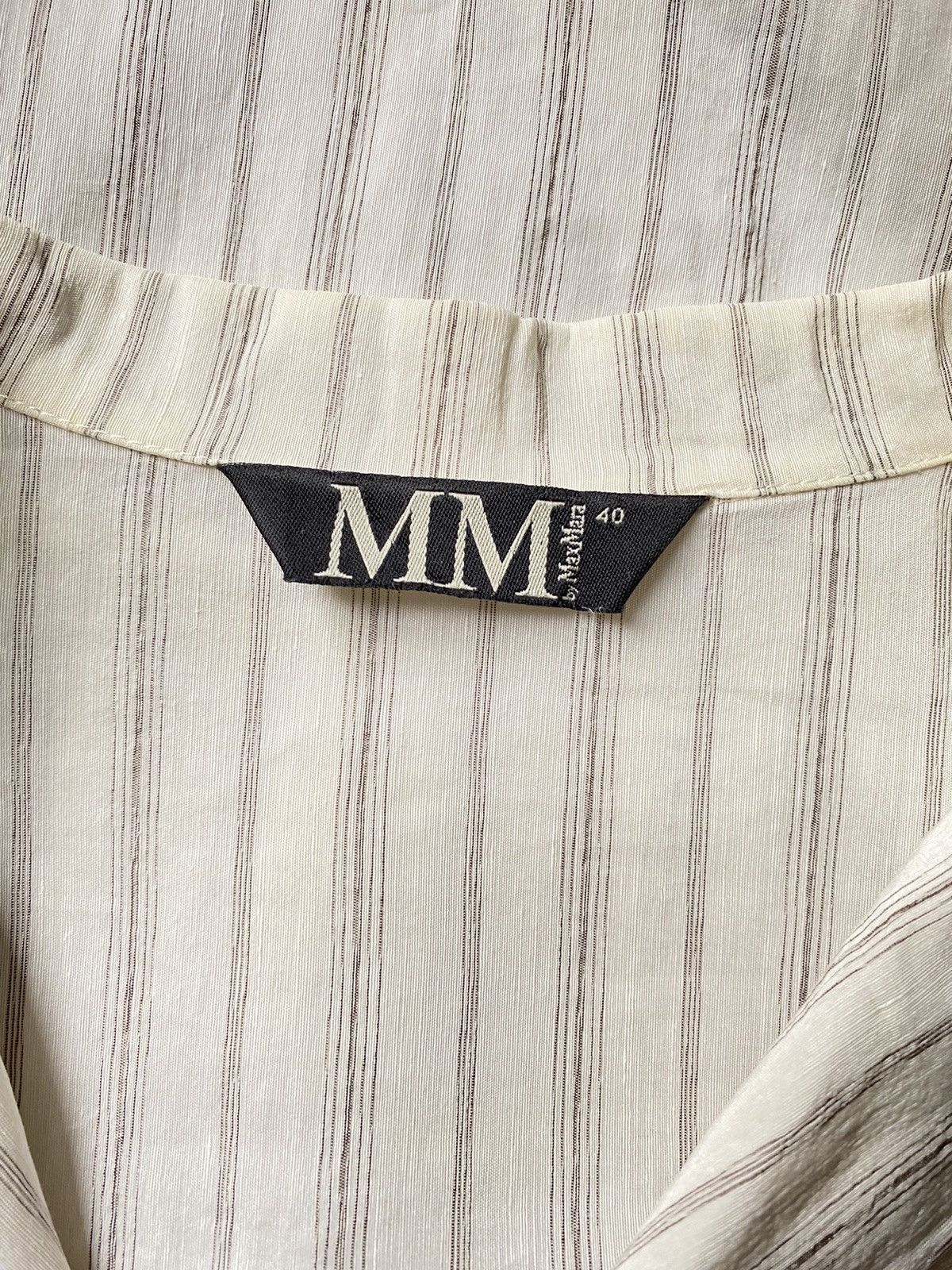 Max Mara MM by MaxMara White and Grey Striped Long-Sleeve Shirt Size ONE SIZE - 3 Thumbnail
