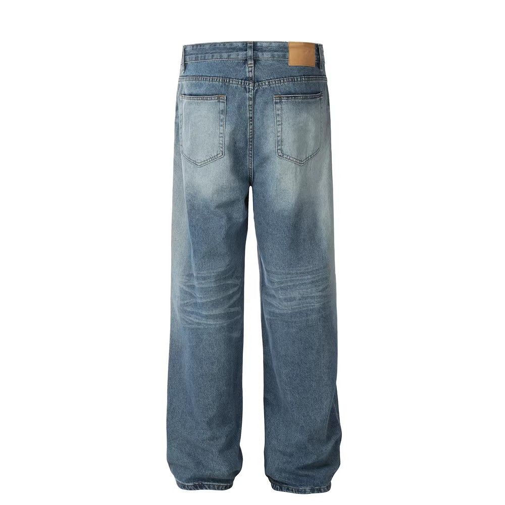Japanese Brand × Jean American washed loose casual straight wide-leg jeans Size US 32 / EU 48 - 3 Thumbnail