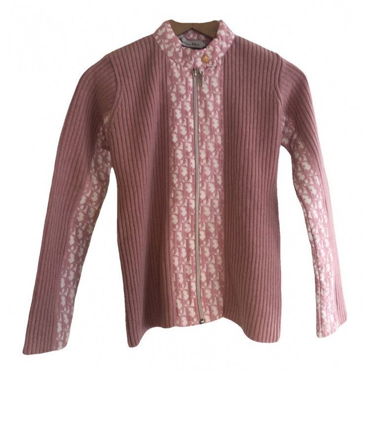 Dior Pink Dior oblique Monogramme Cardigan Size XS / US 0-2 / IT 36-38 - 1 Thumbnail