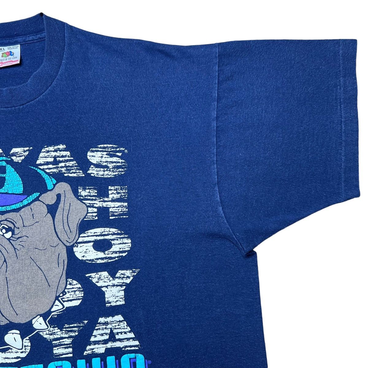 NCAA × Vintage Vintage 1990s NCAA Georgetown Hoyas 3D Spell Out Graphic Tee Size US XL / EU 56 / 4 - 7 Thumbnail