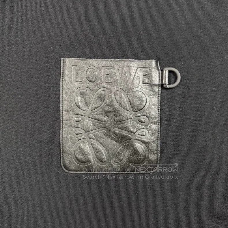 Loewe Loewe Leather Texture Logo Hooded Sweatshirt Size US M / EU 48-50 / 2 - 5 Thumbnail