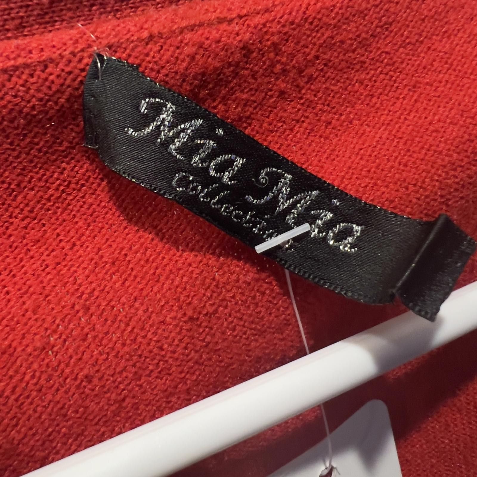 Other Mia Mia Red and Black Striped Women's Cardigan Sweater Size M / US 6-8 / IT 42-44 - 5 Thumbnail