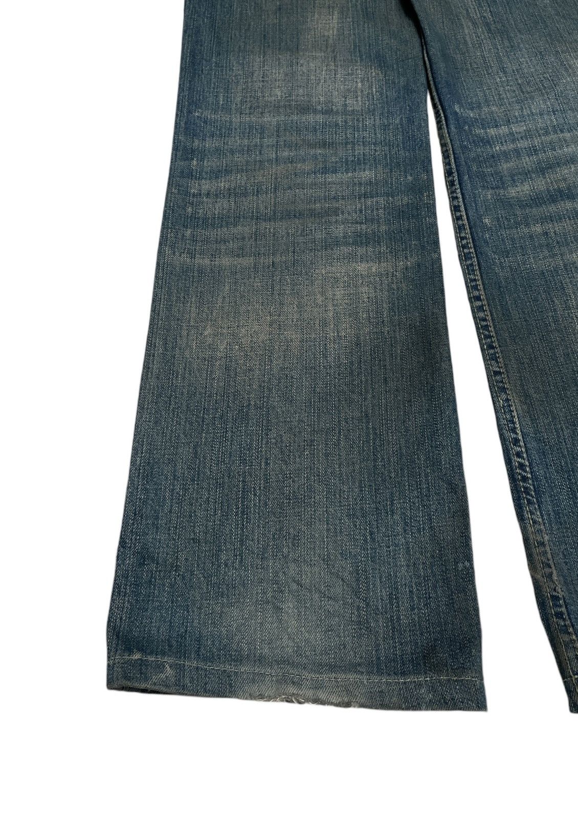 If Six Was Nine Rare Design Vintage Nicole Club Leather Pocket Jeans 1990s Size US 33 - 7 Thumbnail