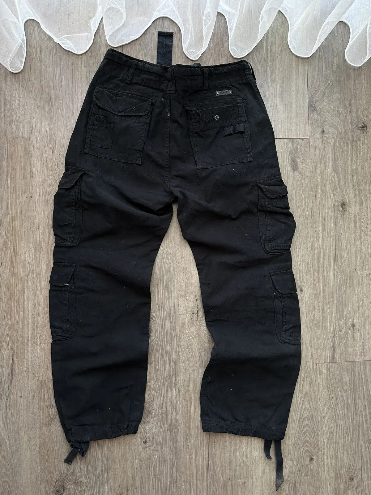 Japanese Brand × Vintage Vintage Cargo Bandit Denim Black Streetwear Pants Size US 32 / EU 48 - 14 Thumbnail