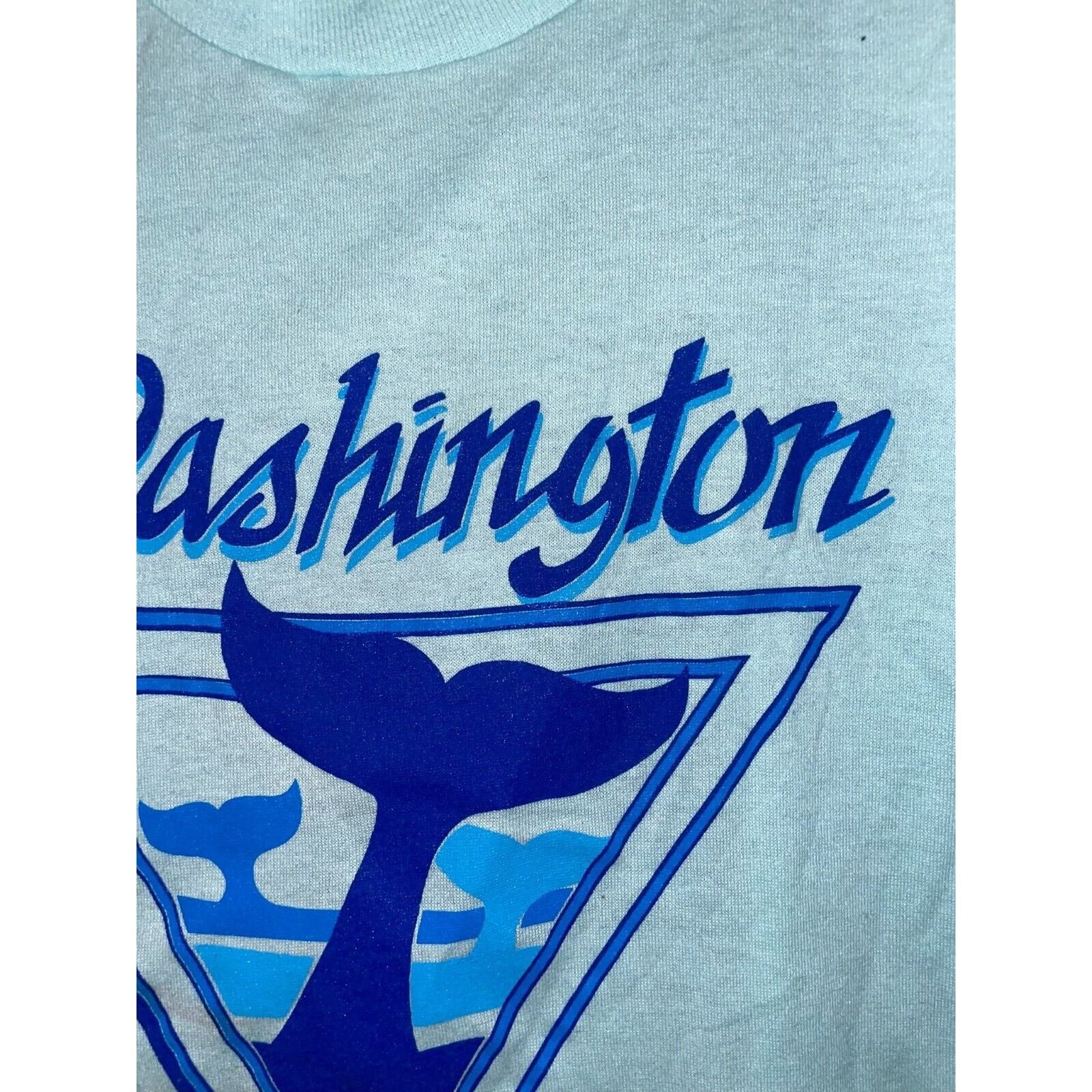 Jerzees Vintage Long Beach Shirt Washington Whale Tail Tee 90s VTG L Size US L / EU 52-54 / 3 - 3 Thumbnail