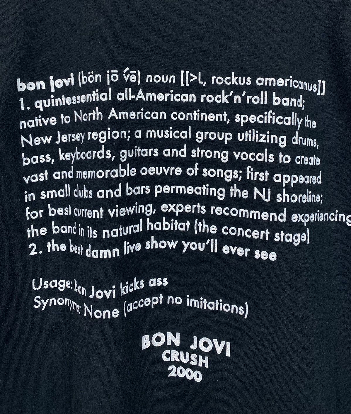 Band Tees Vintage Bon Jovi Crush Tour 2000 Rock Band T-Shirt Black Y2K Size US L / EU 52-54 / 3 - 8 Thumbnail
