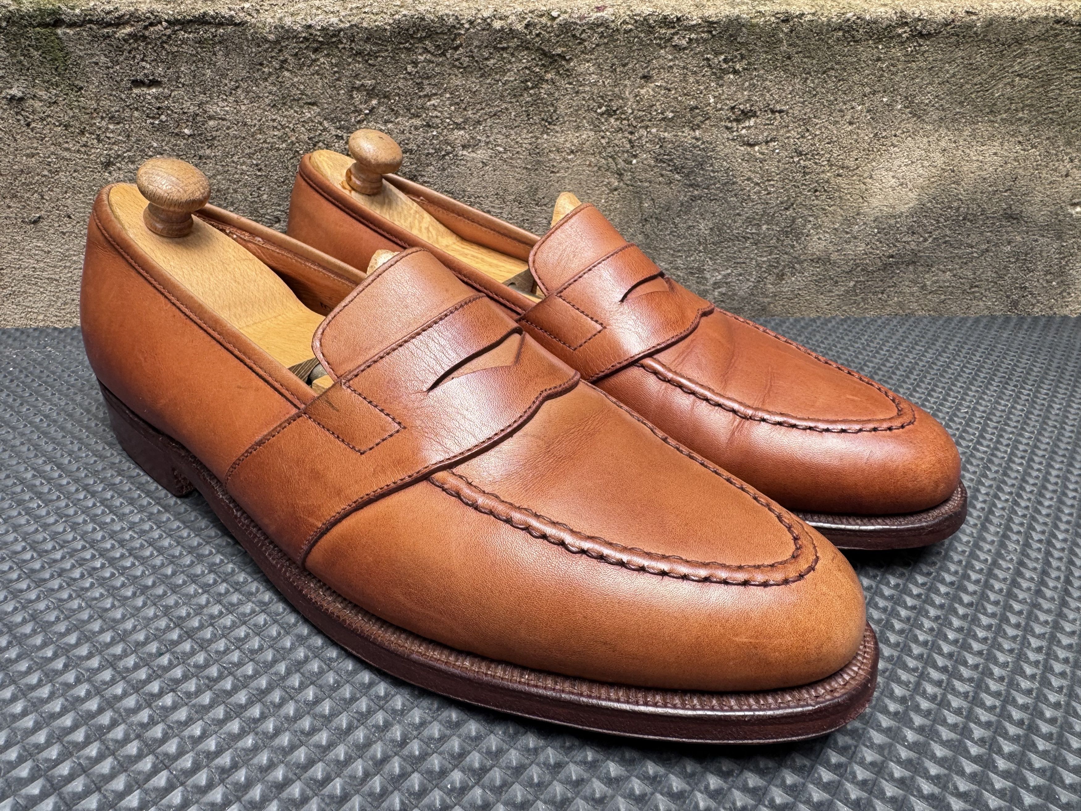 Polo Ralph Lauren Polo Ralph Lauren x Crockett & Jones Leather Penny Loafers Size US 8 / EU 41 - 3 Thumbnail