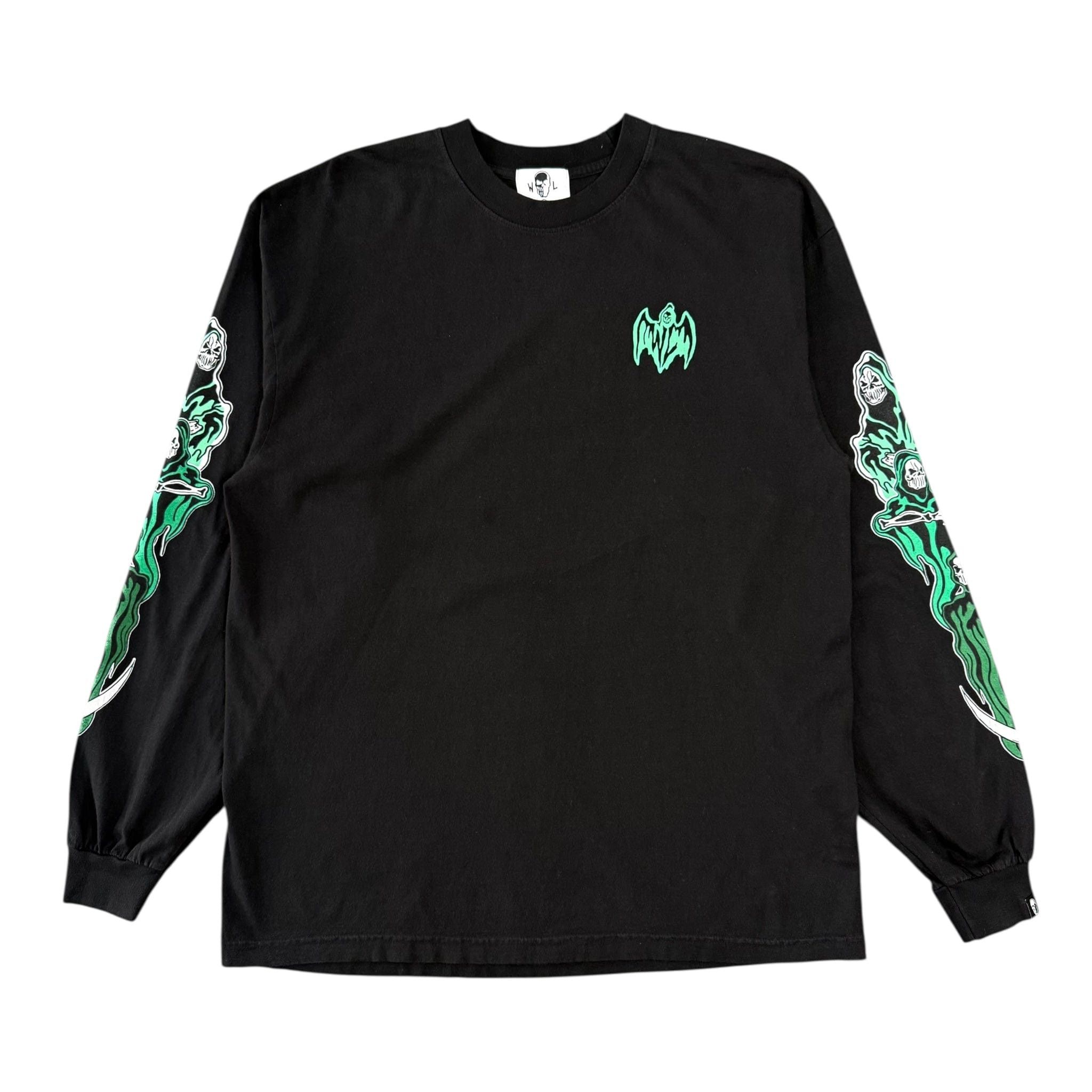 Warren Lotas 3 Reapers Long Sleeve Tee Shirt Black Green Size US L / EU 52-54 / 3 - 1 Thumbnail