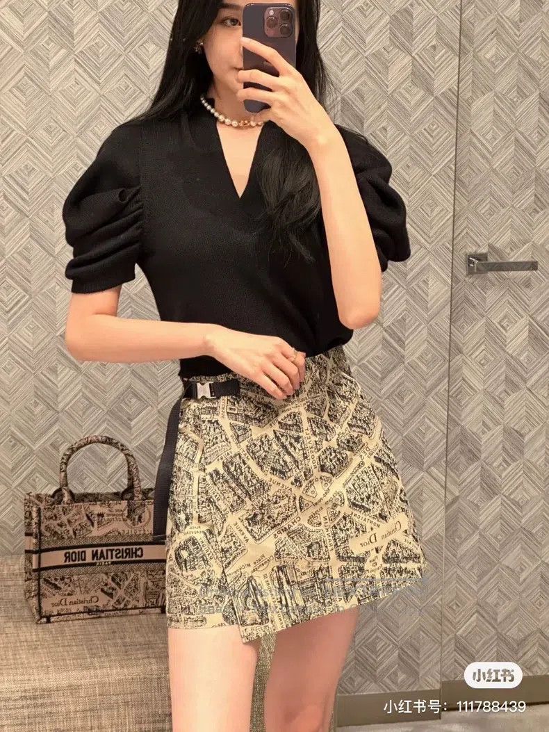 Dior Dior Paris map printed high-waisted skirt pants Size 26" / US 2 / IT 38 - 8 Thumbnail