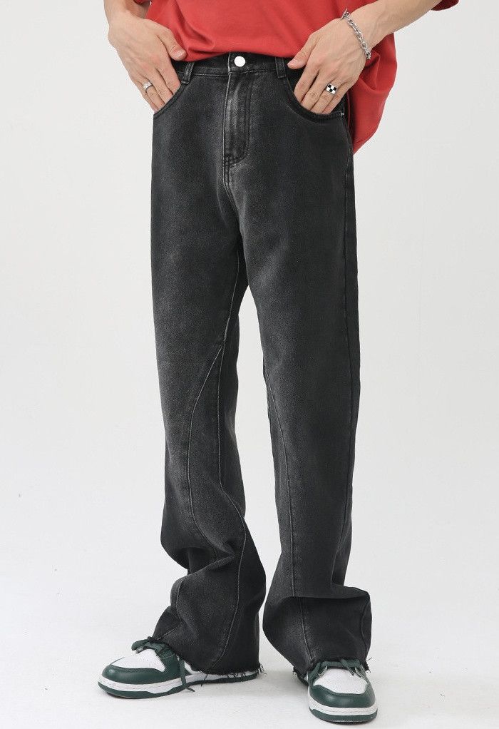 Japanese Brand × Vintage Grey gradient flared straight-leg casual jeans Size US 32 / EU 48 - 2 Thumbnail
