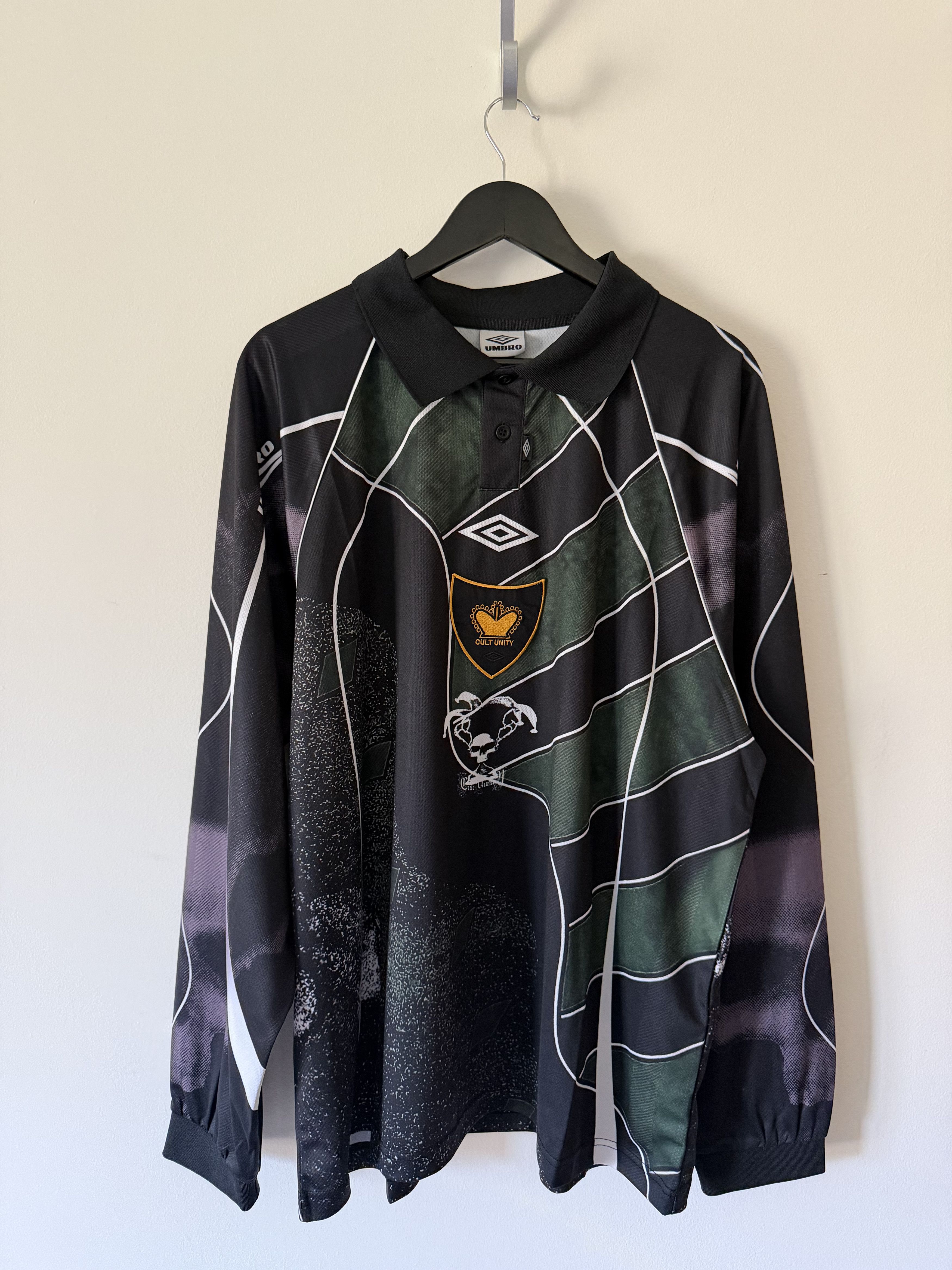 Umbro Penalty Culture 95-96 Long Sleeve Polo in Green