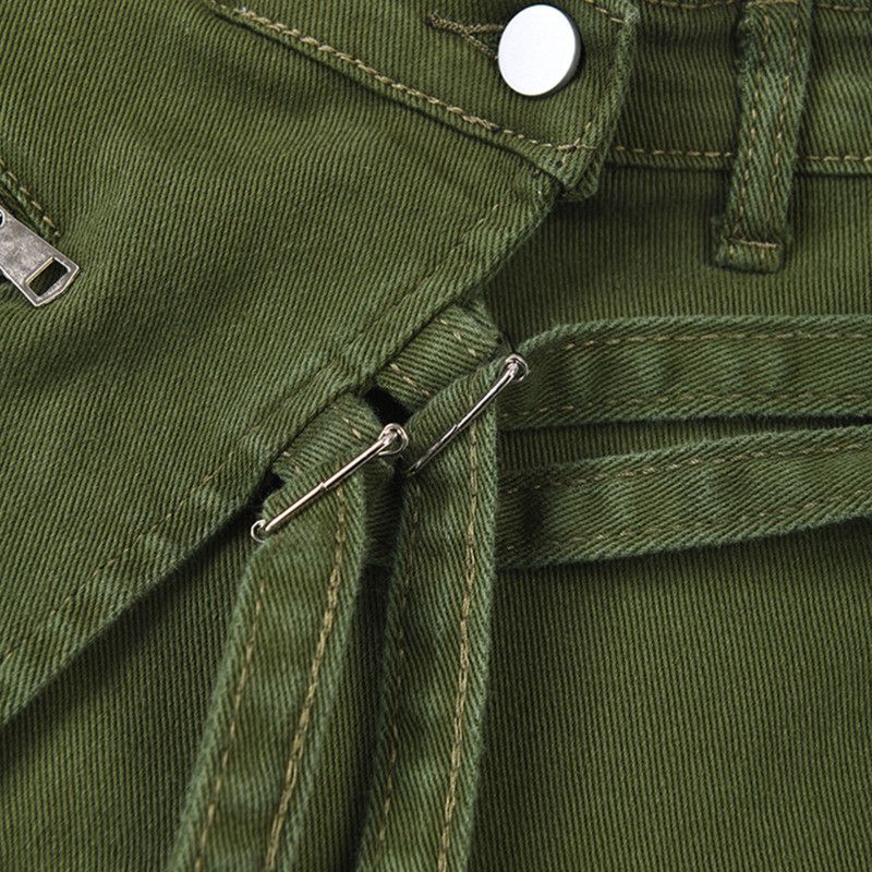 Japanese Brand Niche Cargo Pocket Design Denim Size US 29 - 5 Thumbnail