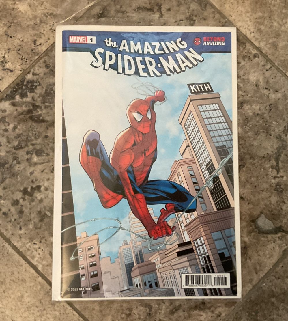 トップス Marvel | Kith Spider-Man Comic Covers T Kith Men's Marvel Spider-Man Tee Cotton Long Sleeve Black Size M