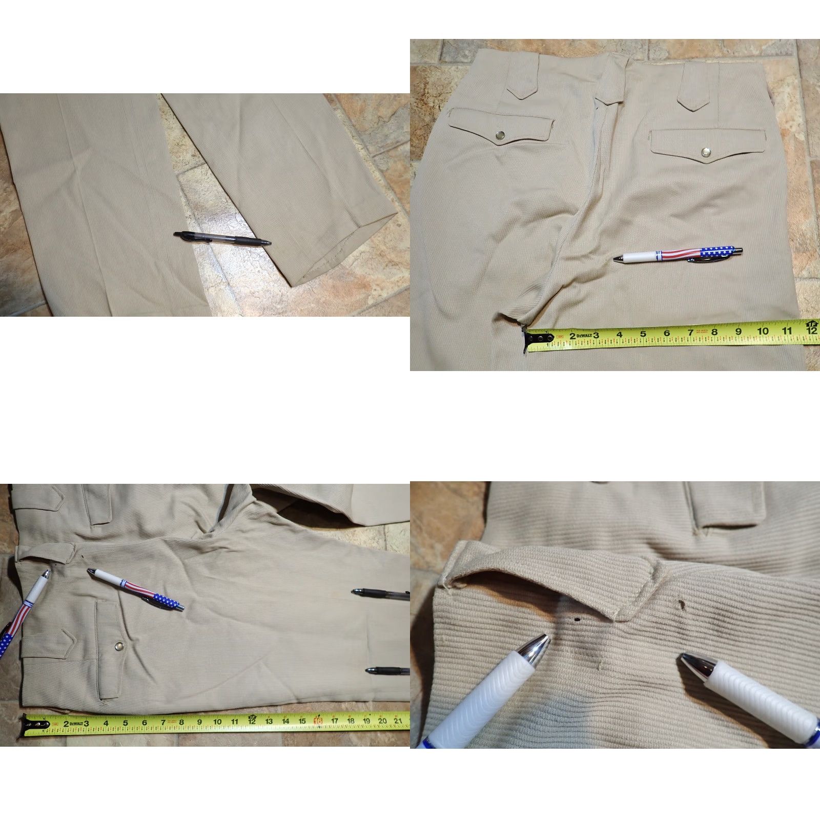 Vintage VINTAGE Gross Original Denver Corduroy Western Pants 32x26 Beige 1950s Rockabilly 37" Hips Mens Size US 32 / EU 48 - 8 Thumbnail