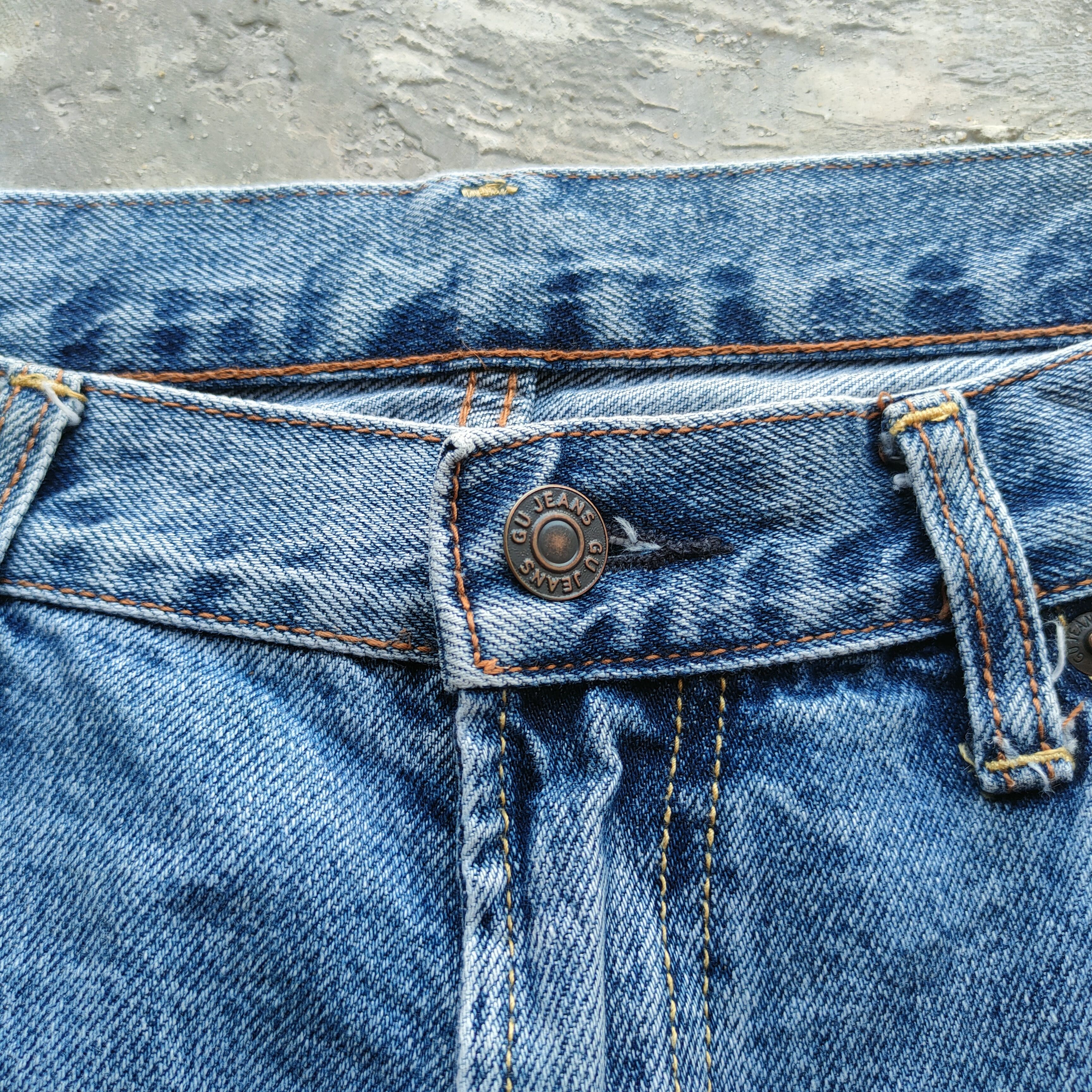 Japanese Brand W33 VINTAGE JAPANESE GU DISTRESSED FADED JEANS DENIM PANTS Size US 33 - 5 Thumbnail