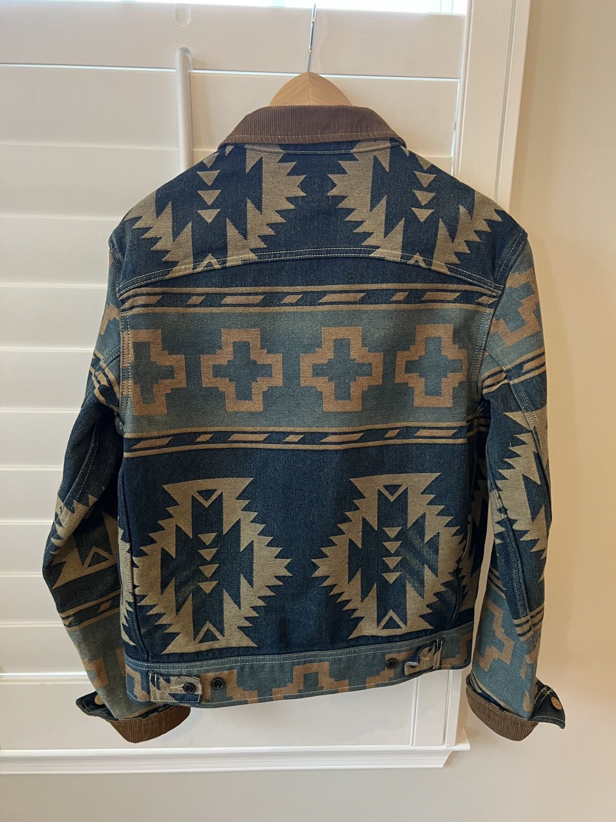 RRL Ralph Lauren RRL Corduroy Trim Valero Jacquard Trucker Jacket Size US S / EU 44-46 / 1 - 7 Thumbnail